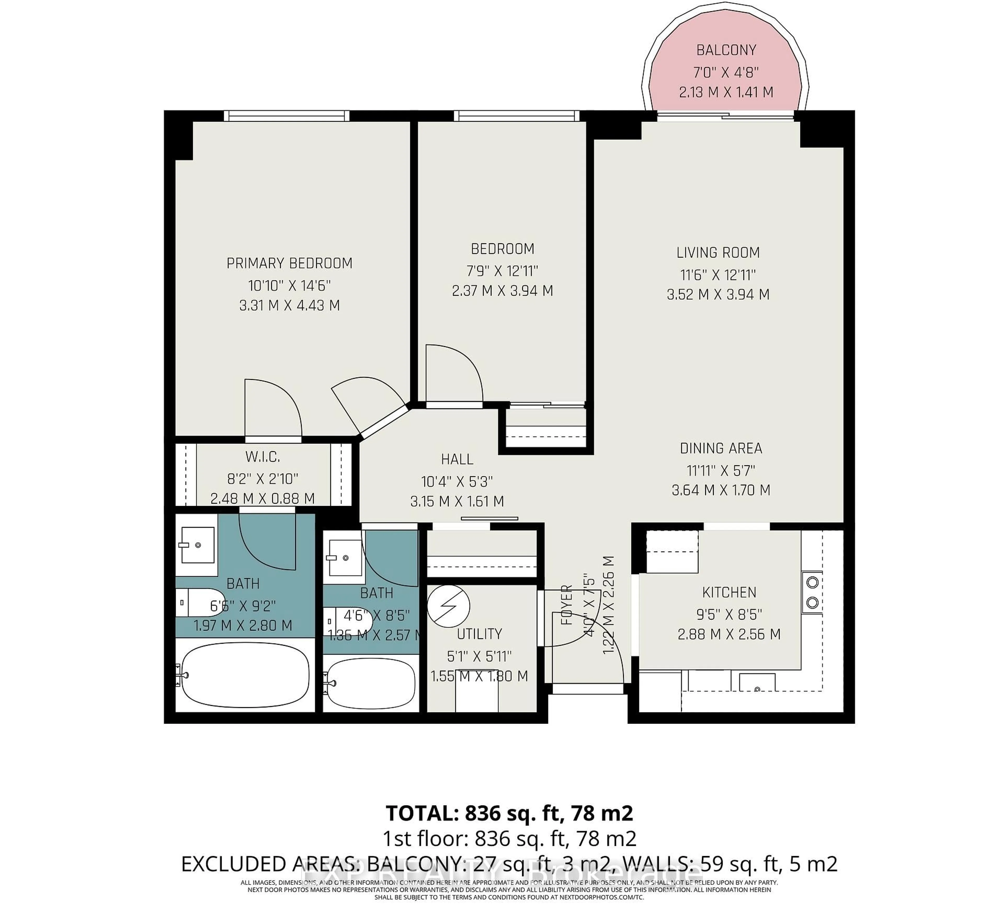Floor plan for 1440 Heron Rd #312, Ottawa Ontario K1V 0X2