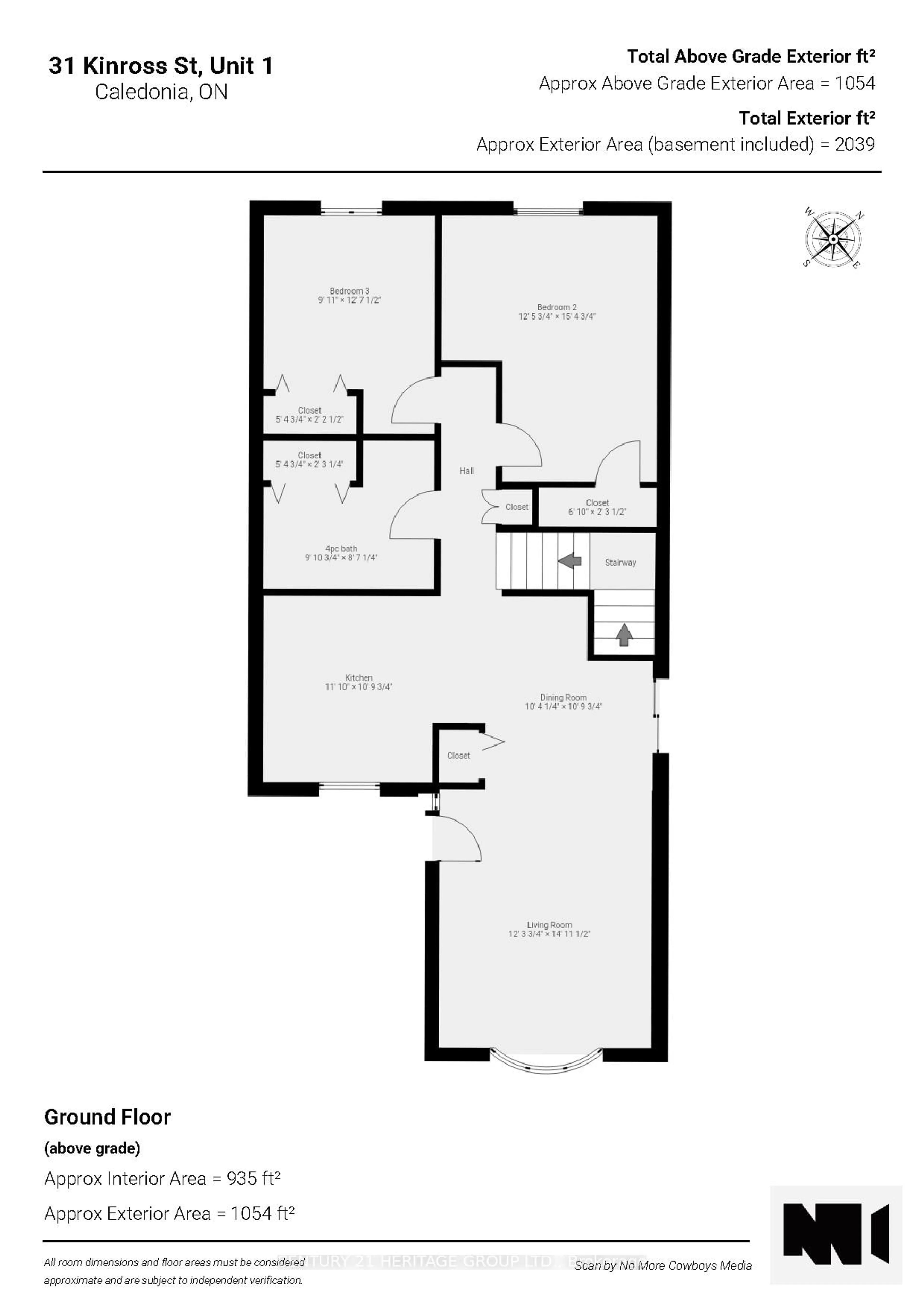 Floor plan for 31 Kinross St #1, Haldimand Ontario N3W 1J7