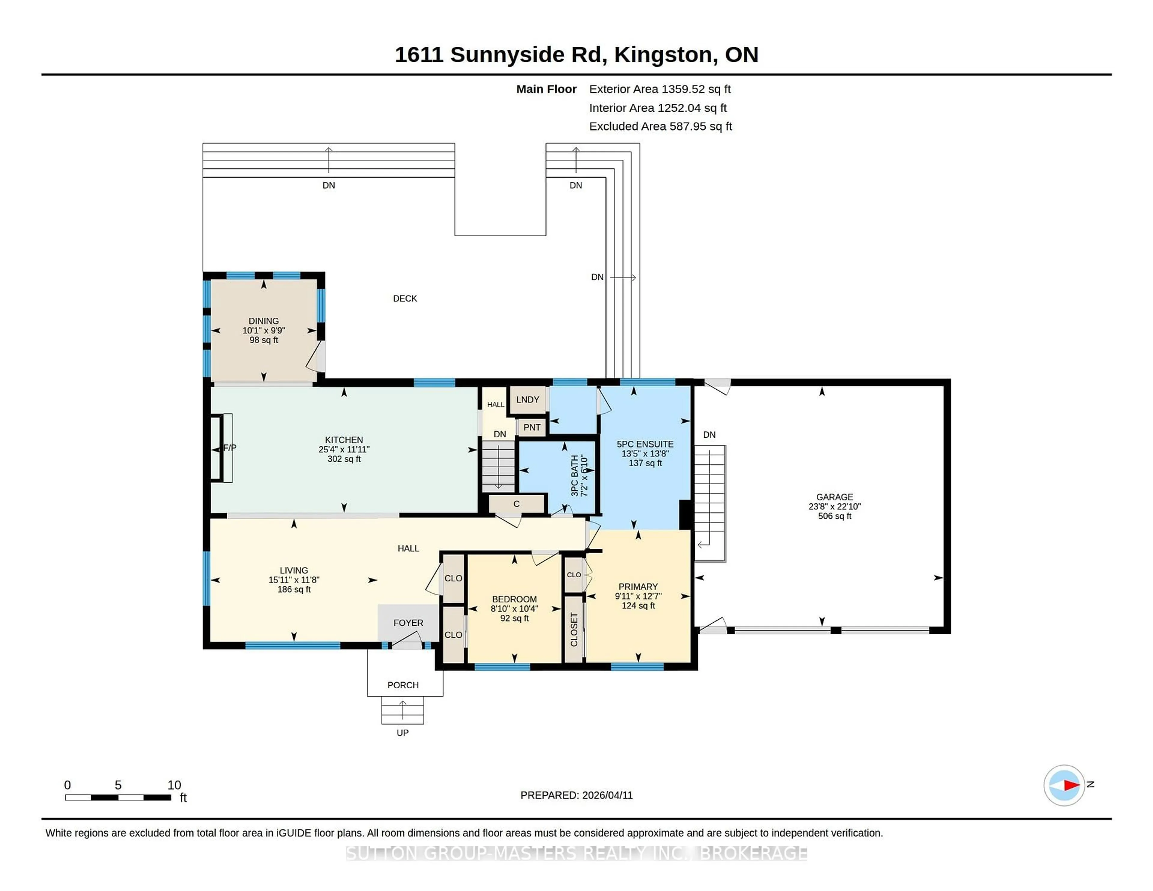 Floor plan for 1611 SUNNYSIDE Rd, Kingston Ontario K7L 4V4