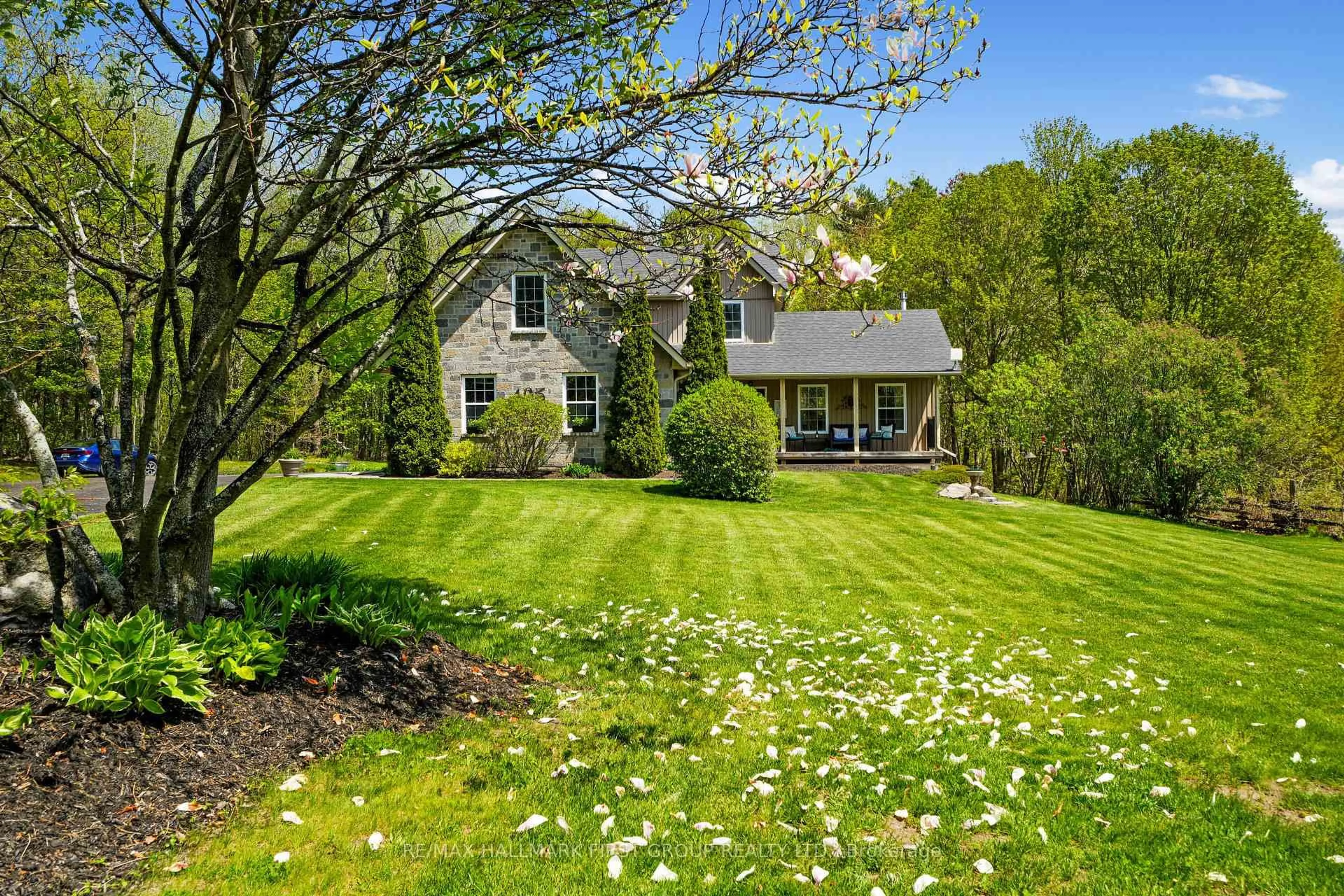 A pic from outside/outdoor area/front of a property/back of a property/a pic from drone, water/lake/river/ocean view for 405 Fiddick Rd, Cramahe Ontario K0K 1H0