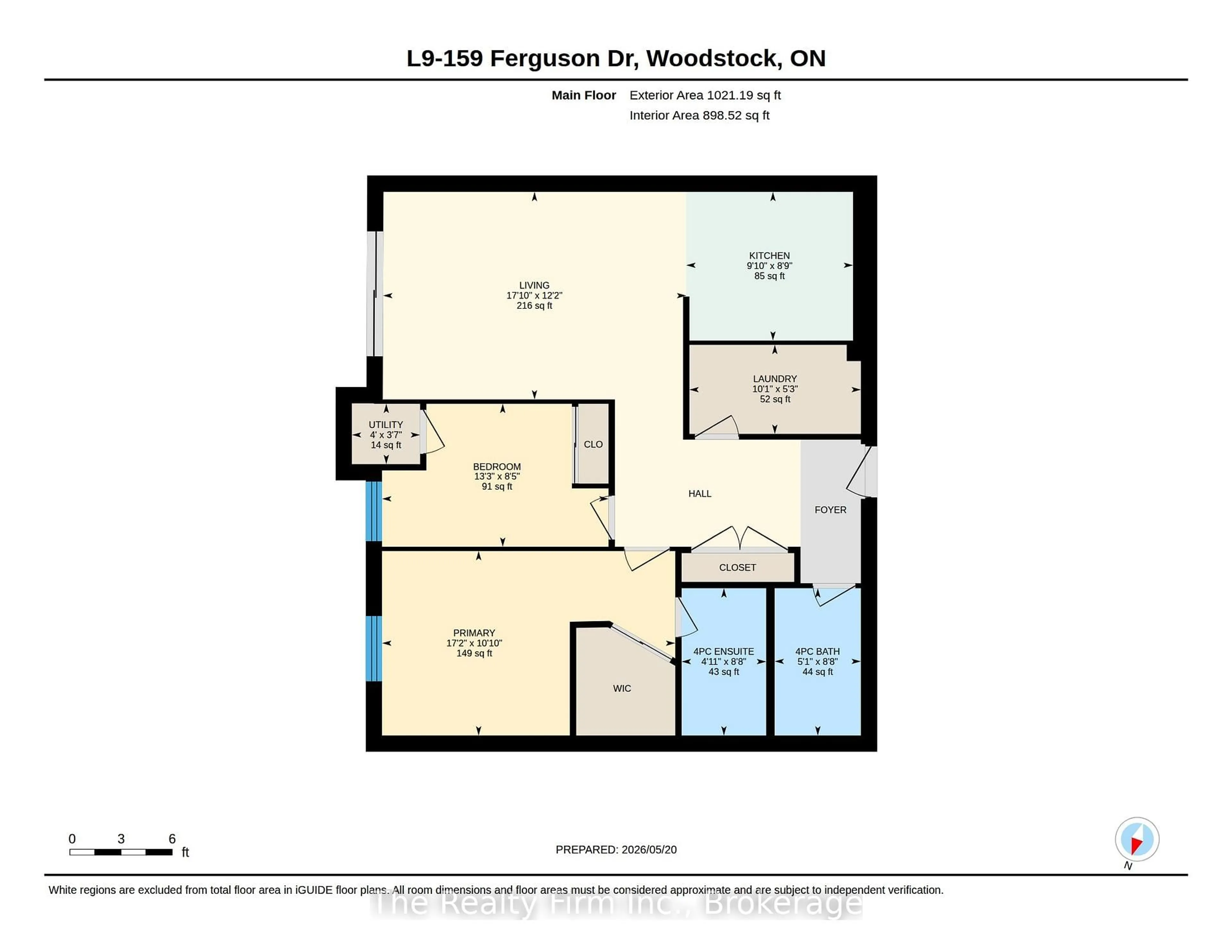 Floor plan for 159 Ferguson Dr #L9, Woodstock Ontario N4V 1A9