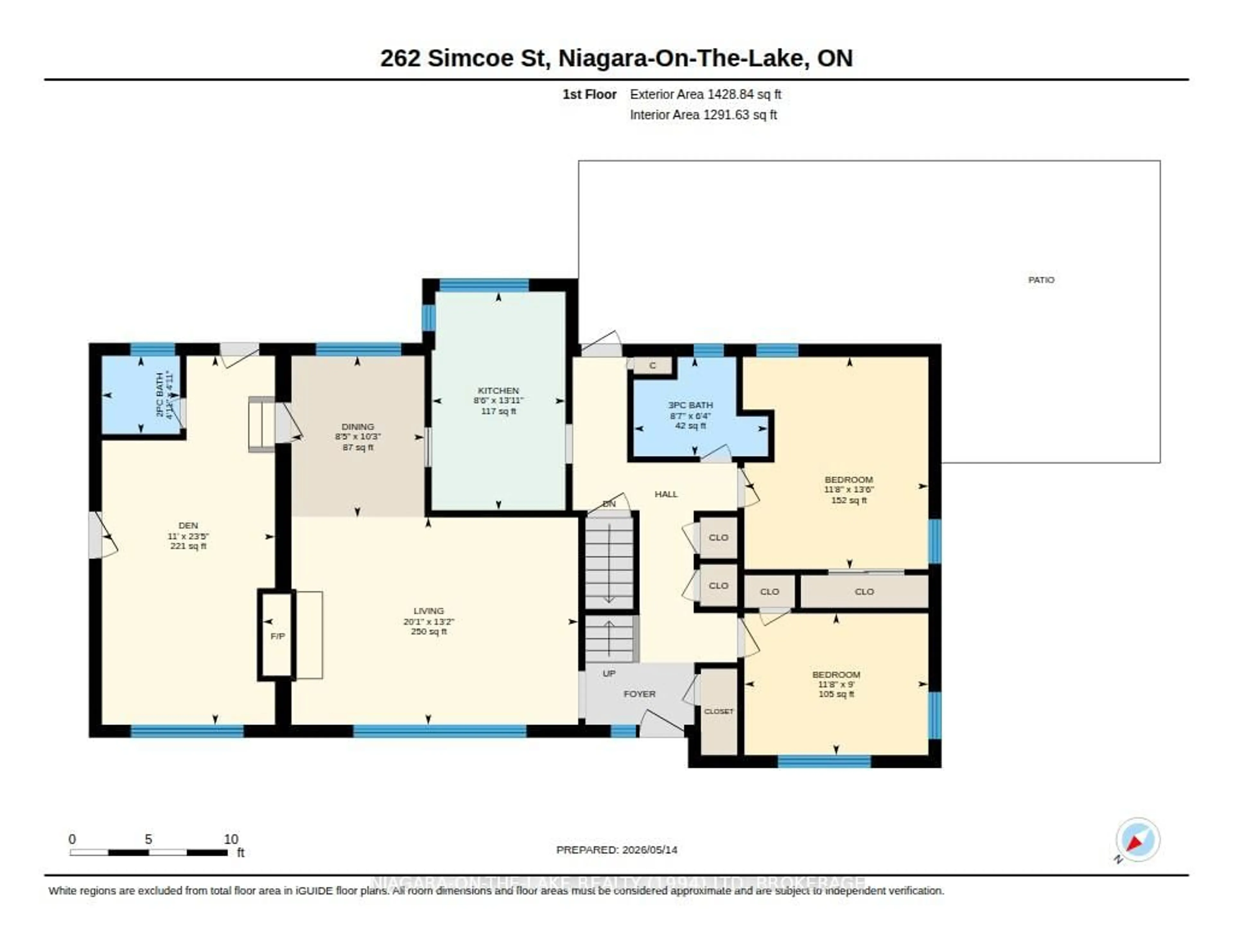 Floor plan for 262 Simcoe St, Niagara-on-the-Lake Ontario L0S 1J0