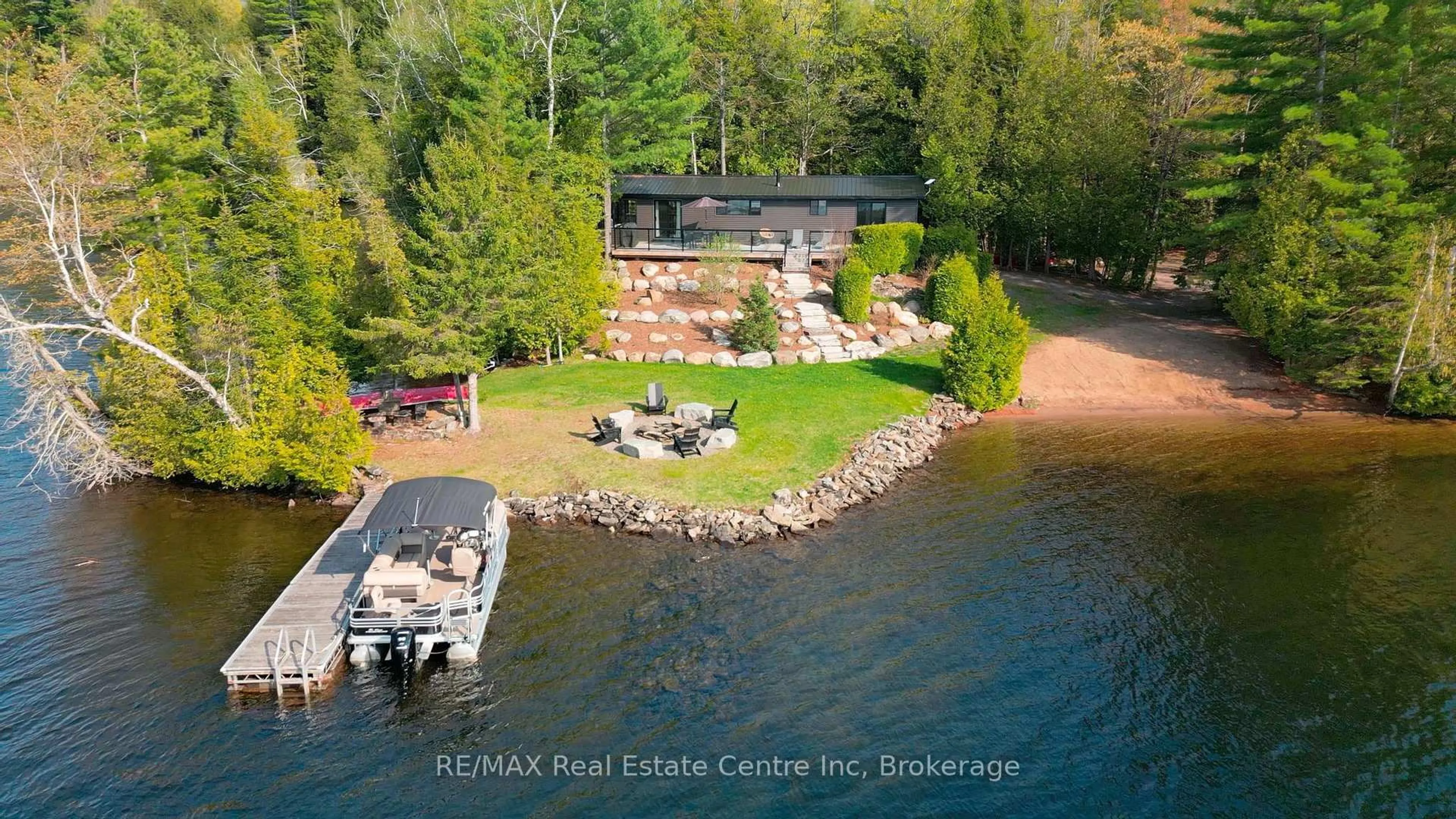 A pic from outside/outdoor area/front of a property/back of a property/a pic from drone, water/lake/river/ocean view for 754 Steenburg Lake Rd, Hastings Ontario K0L 1W0