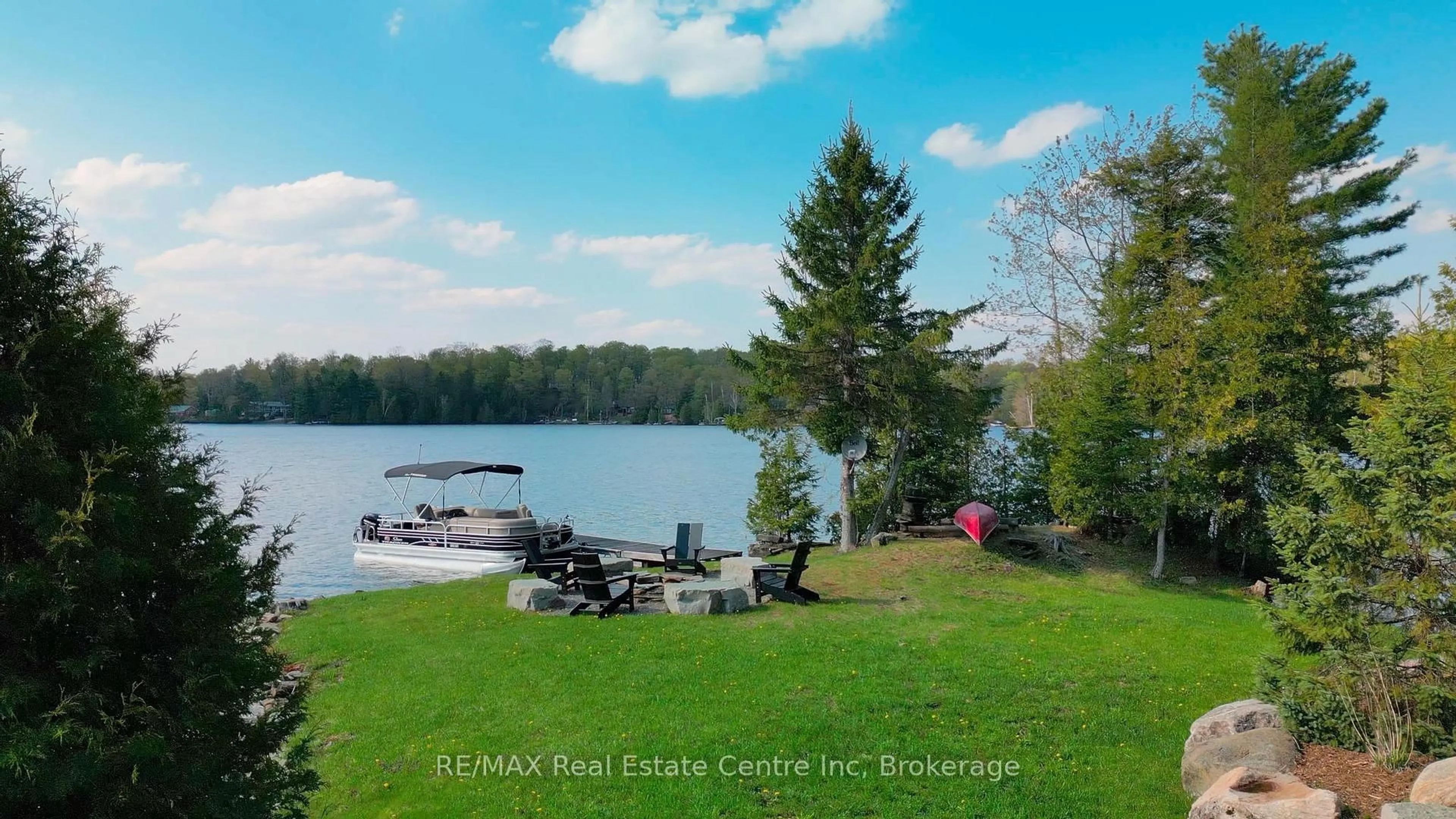 A pic from outside/outdoor area/front of a property/back of a property/a pic from drone, water/lake/river/ocean view for 754 Steenburg Lake Rd, Hastings Ontario K0L 1W0