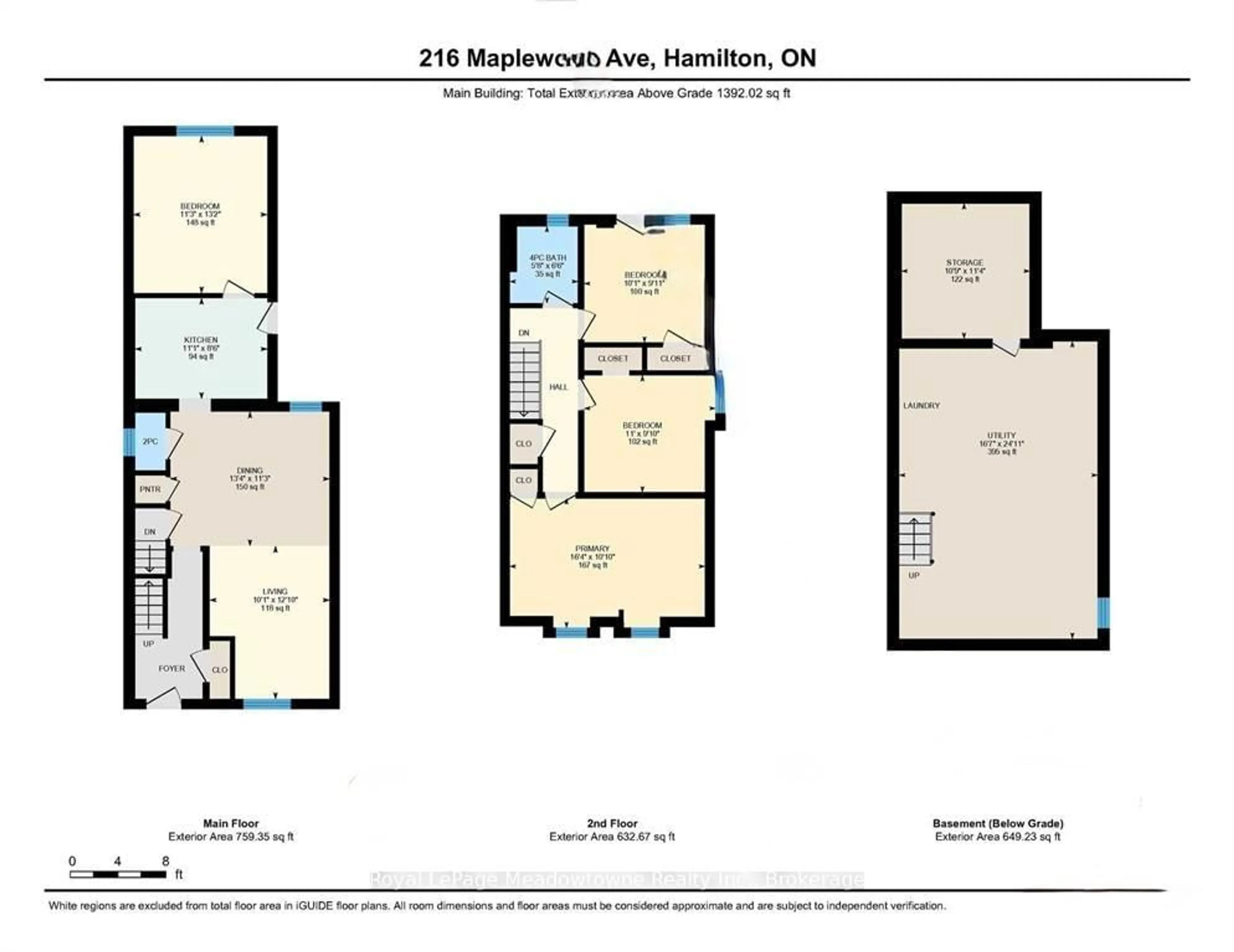 Floor plan for 216 Maplewood Ave, Hamilton Ontario L8M 1X8
