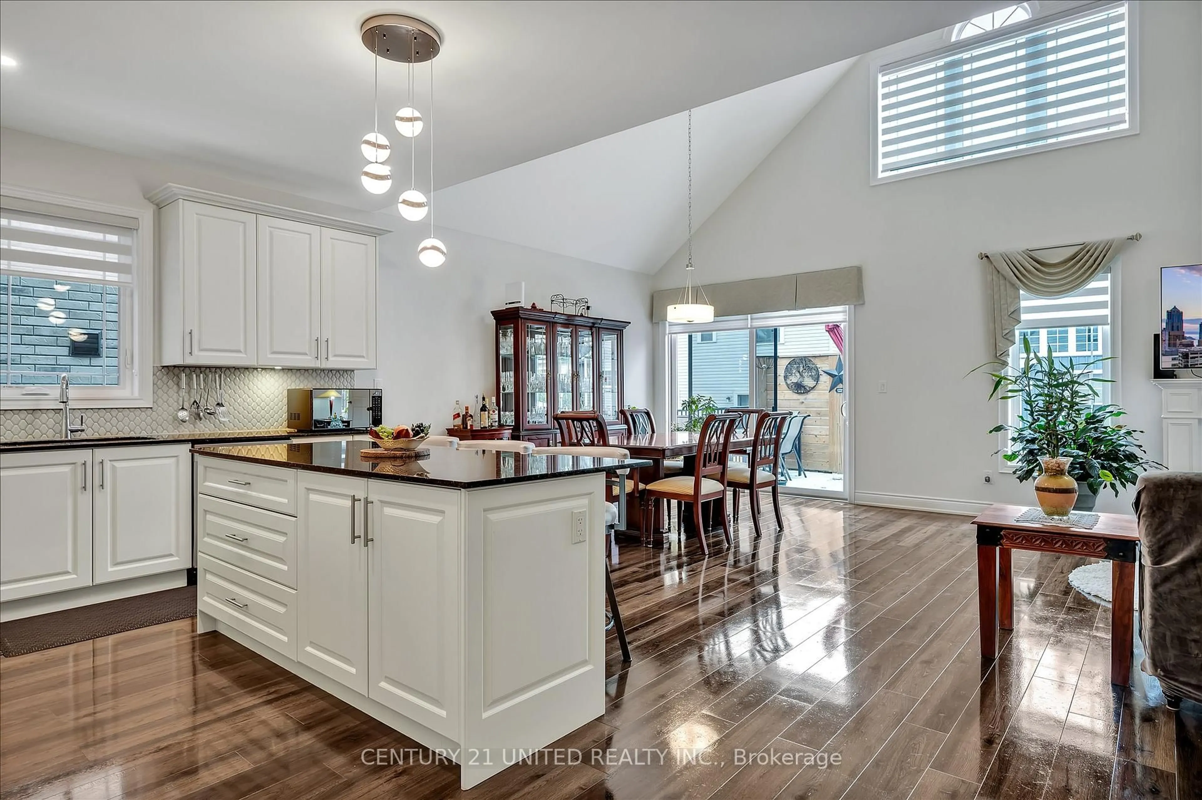 Open concept kitchen, ceramic/tile floor for 283 Noftall Gdns, Peterborough Ontario K9H 0G8
