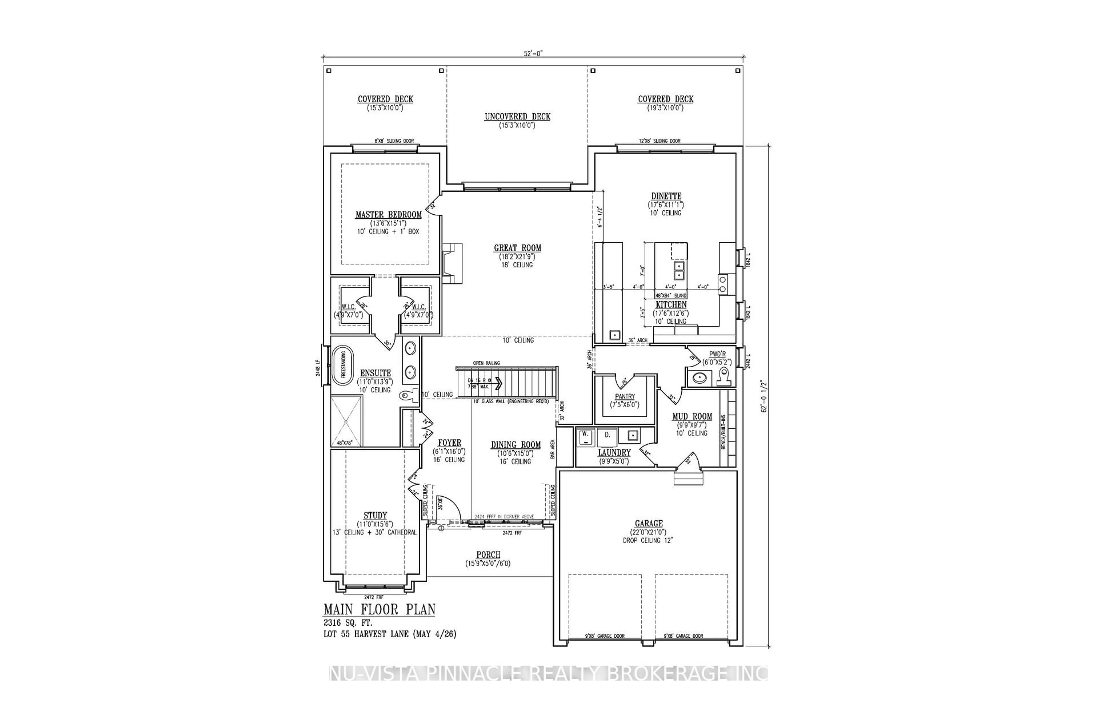 Floor plan for Lot 55 Harvest Lane, Thames Centre Ontario N0L 1G2