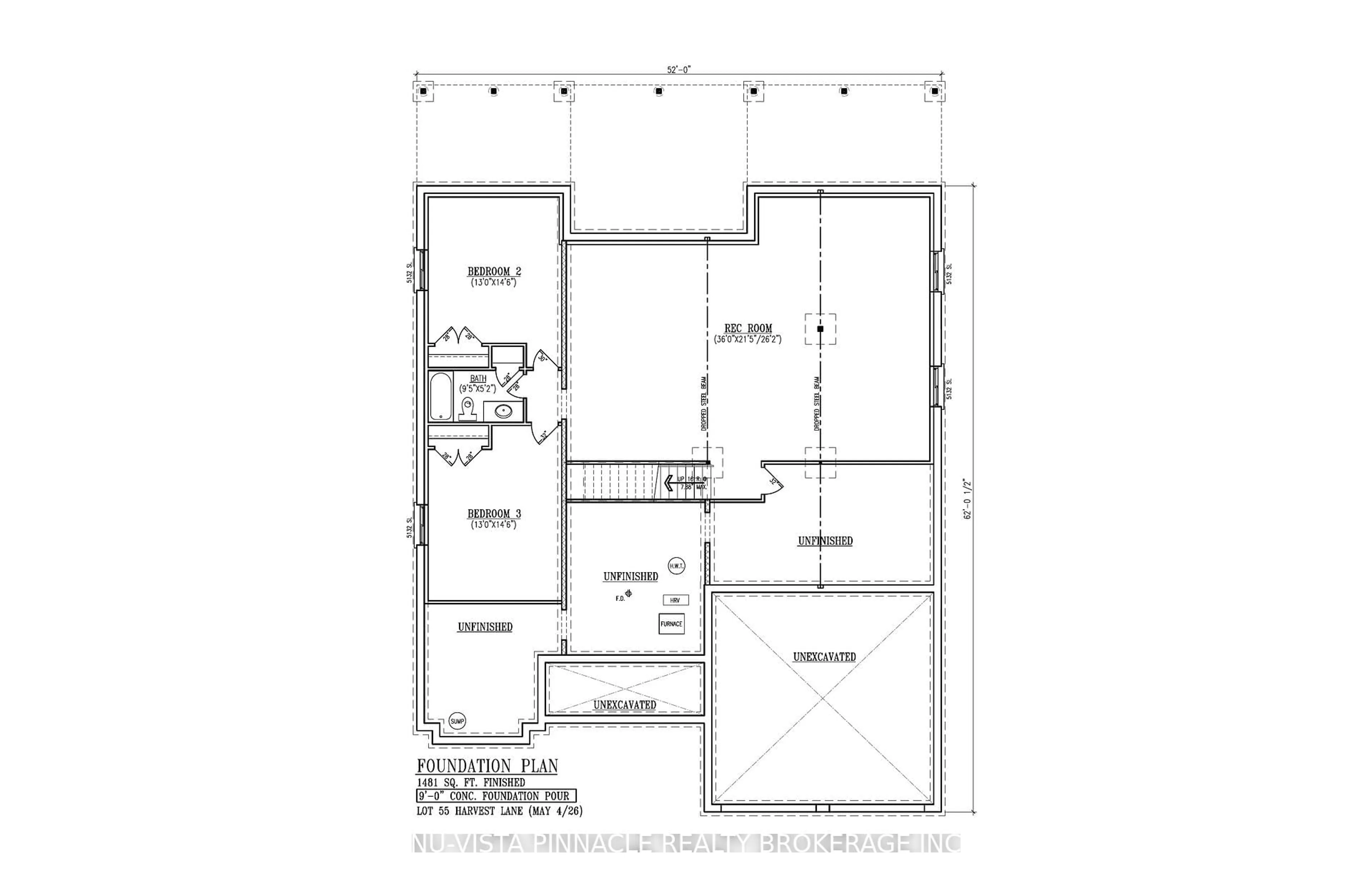 Floor plan for Lot 55 Harvest Lane, Thames Centre Ontario N0L 1G2
