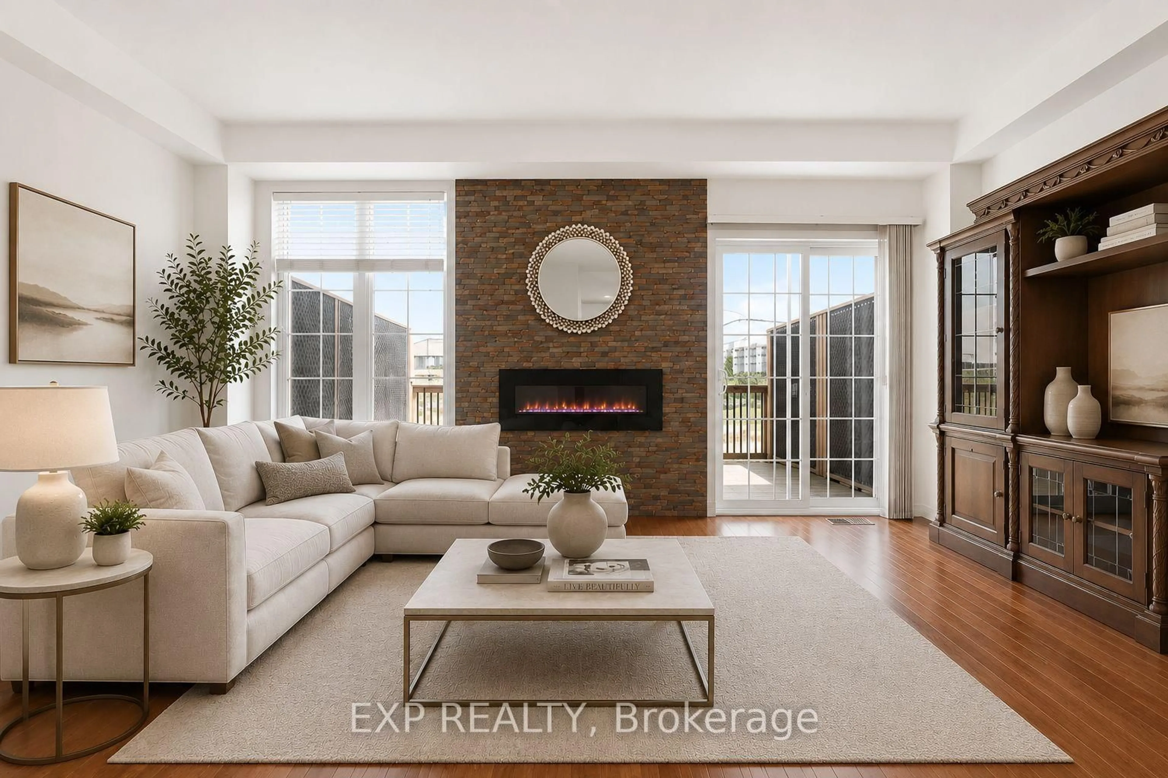 Living room with furniture, ceramic/tile floor for 628 Pepperville Cres, Ottawa Ontario K2M 0E8