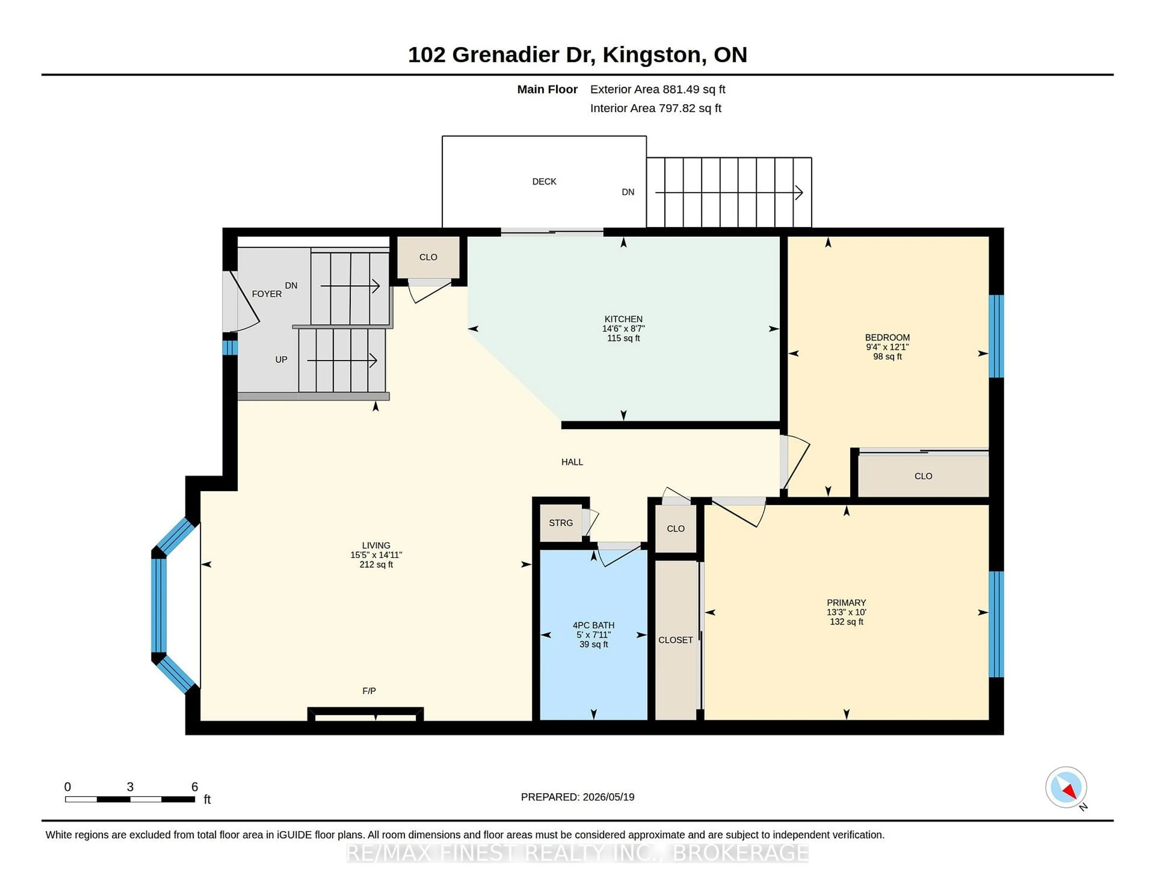 Floor plan for 102 Grenadier Dr, Kingston Ontario K7K 6E9