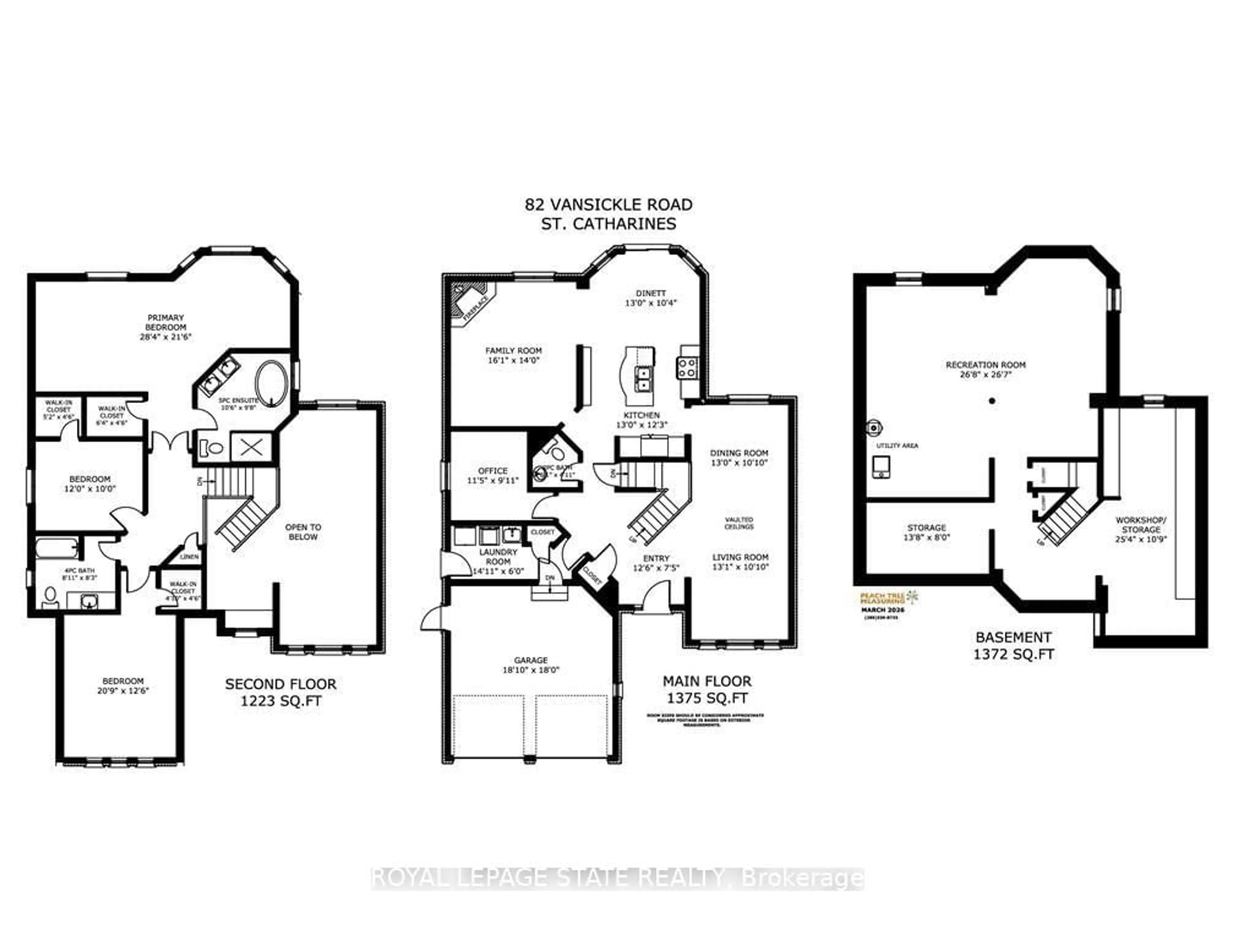 Floor plan for 82 Vansickle Rd, St. Catharines Ontario L2S 3Y6