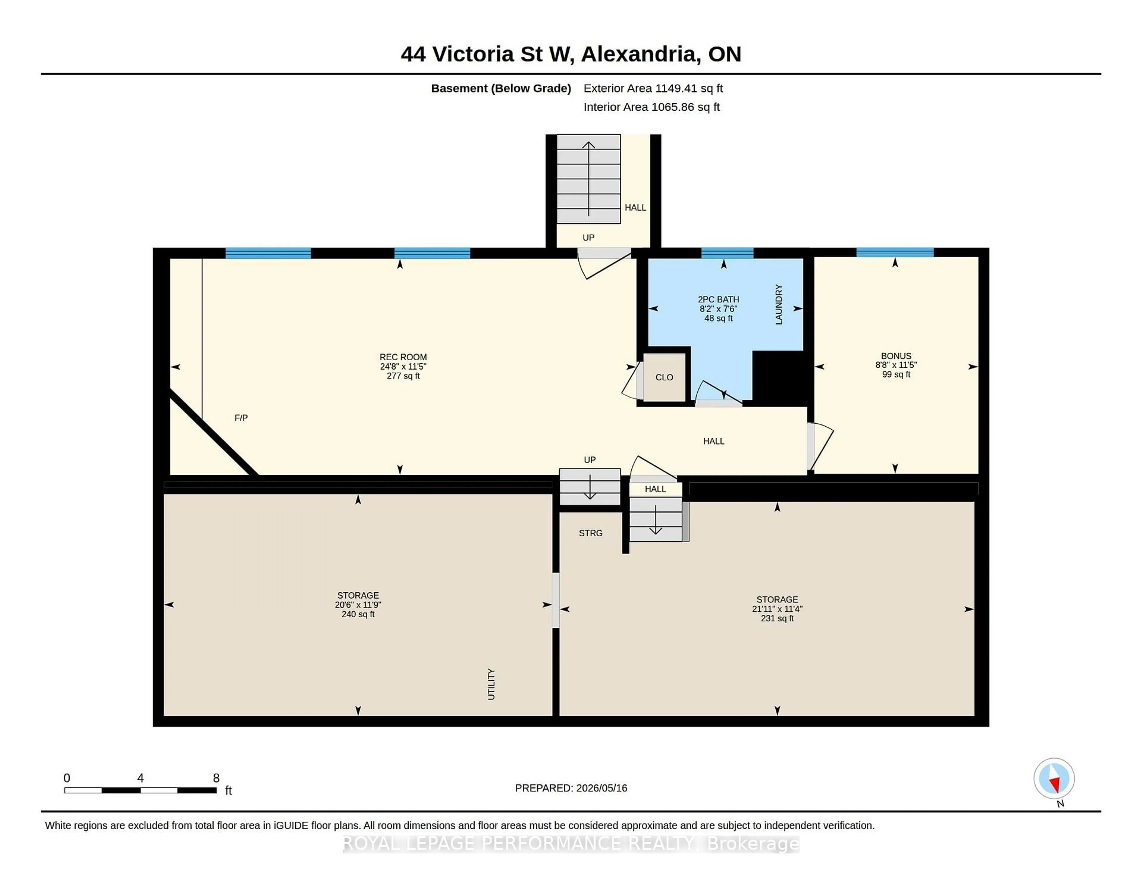 Floor plan for 44 Victoria St, North Glengarry Ontario K0C 1A0