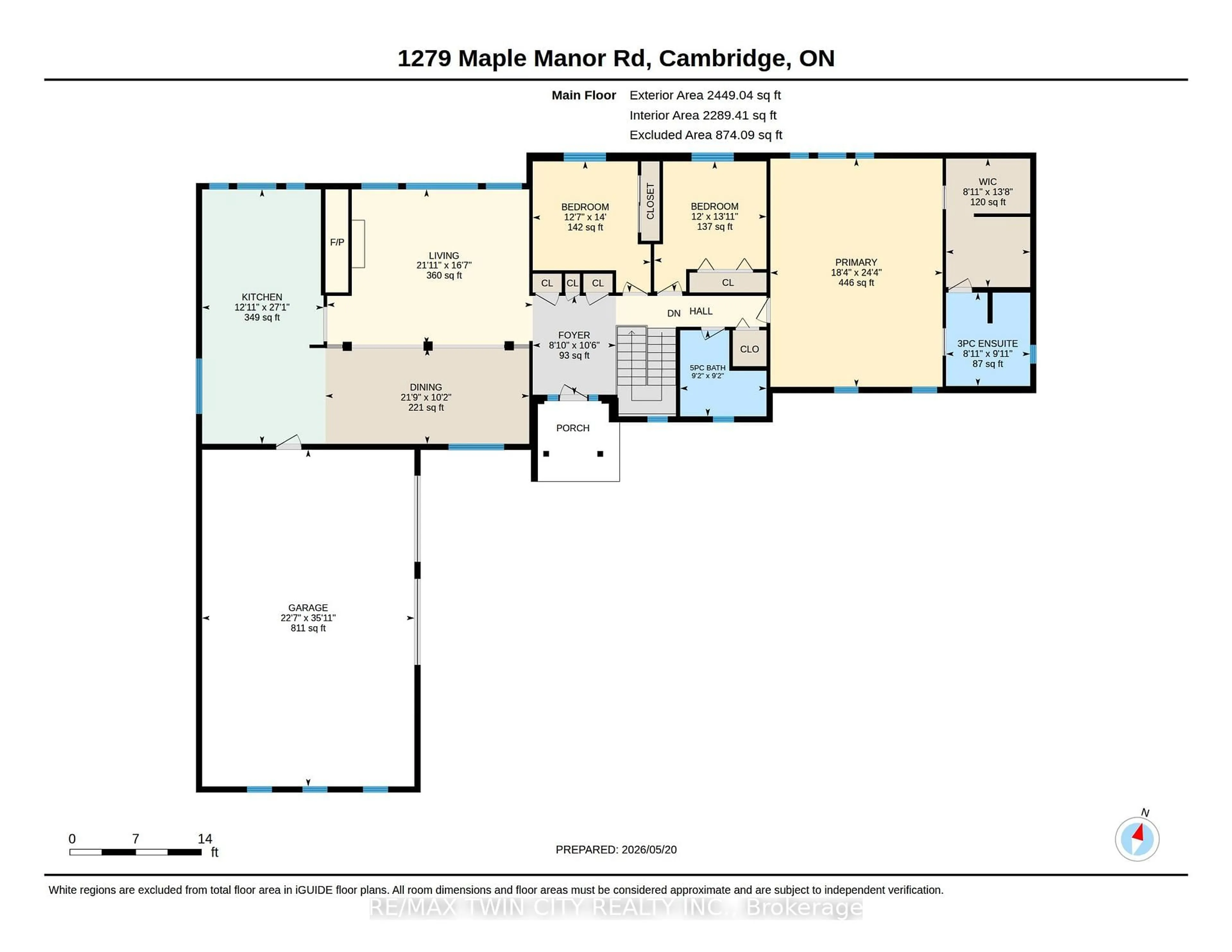 Floor plan for 1279 Maple Manor Rd, North Dumfries Ontario N1P 0A1