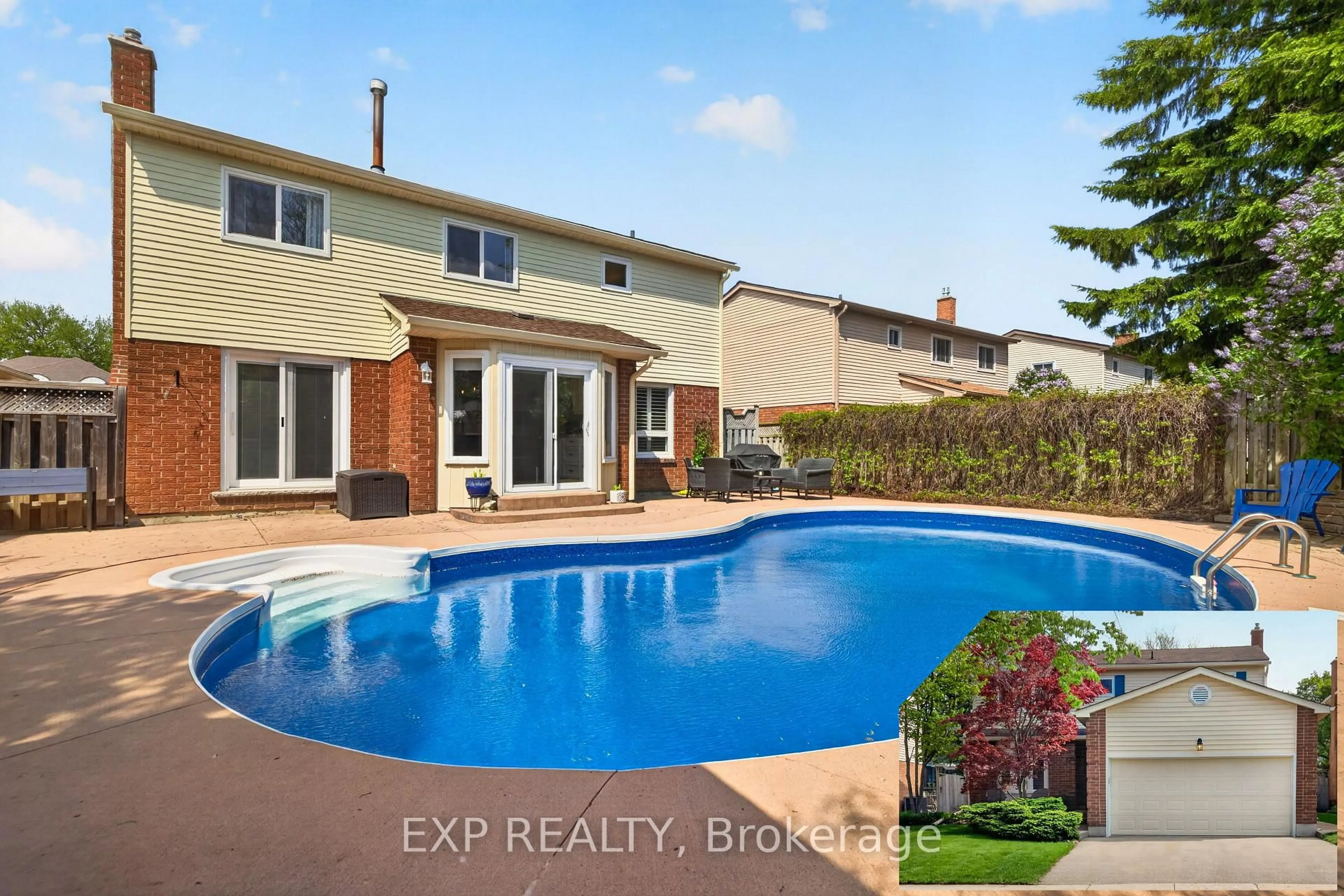 A pic from outside/outdoor area/front of a property/back of a property/a pic from drone, water/lake/river/ocean view for 108 Old Forest Cres, Kitchener Ontario N2N 2A3