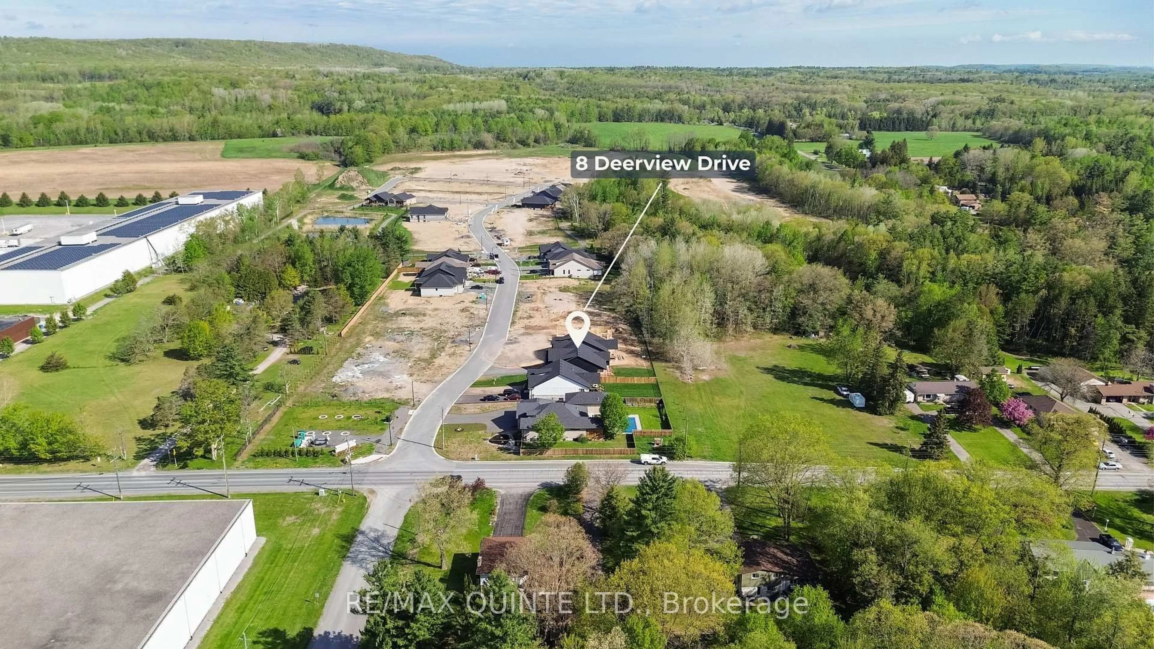 A pic from outside/outdoor area/front of a property/back of a property/a pic from drone, building for 8 Deerview Dr, Quinte West Ontario K8V 0L8