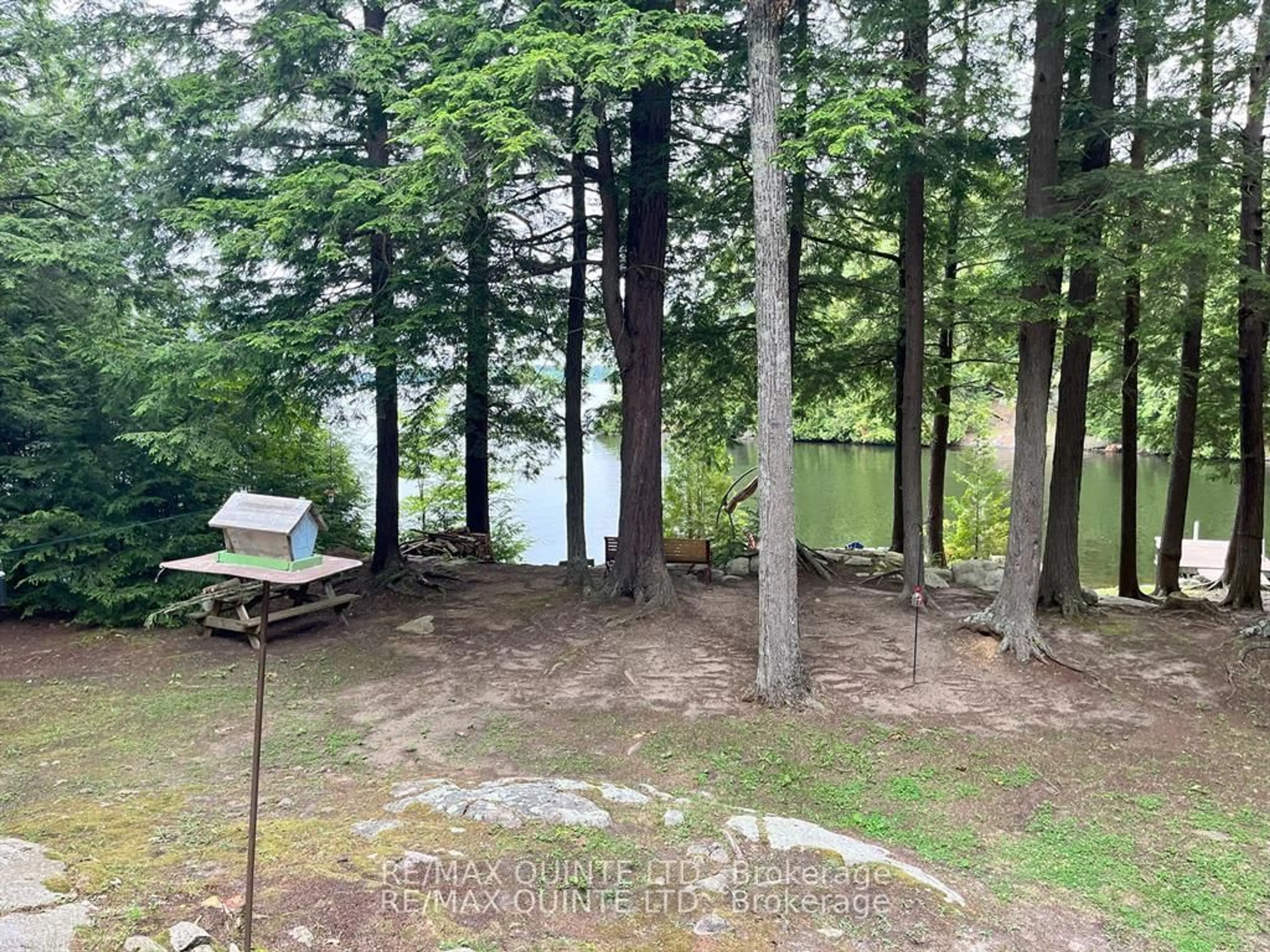 A pic from outside/outdoor area/front of a property/back of a property/a pic from drone, water/lake/river/ocean view for 1549 Gull Lake Lane, Arden Ontario K0H 1B0