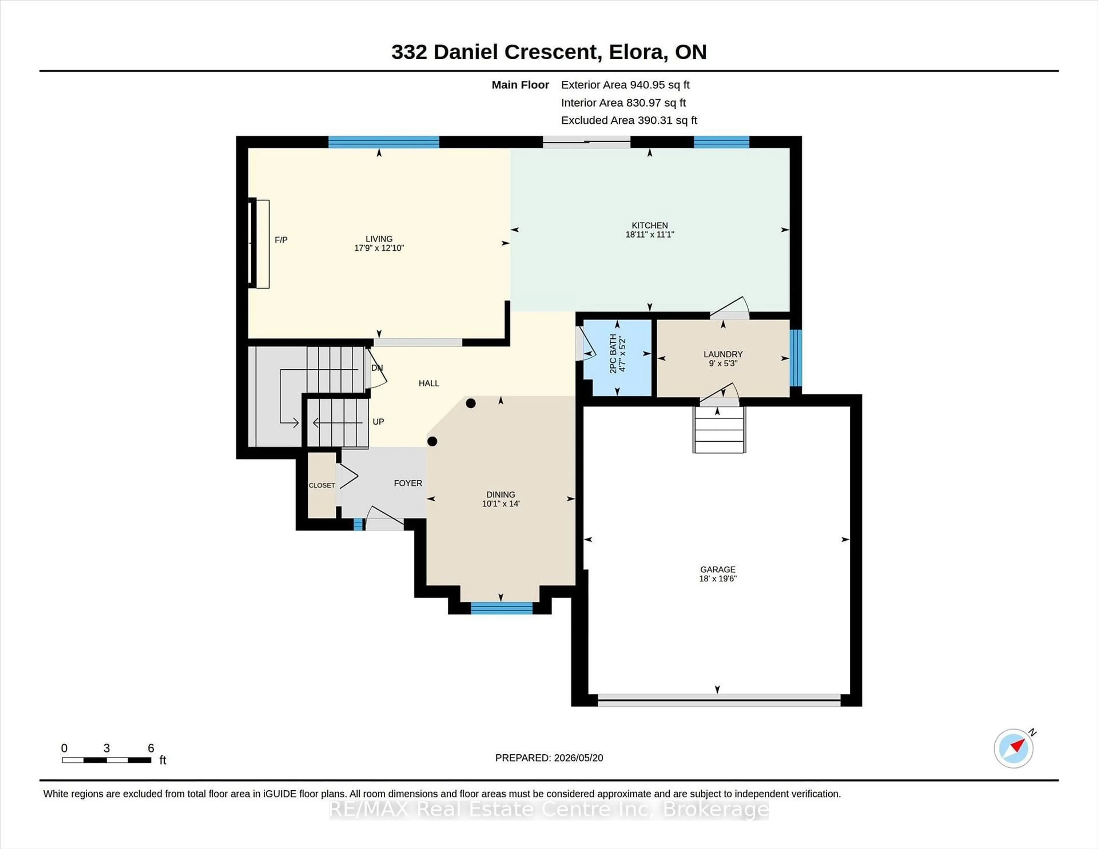 Floor plan for 332 Daniel Cres, Centre Wellington Ontario N0B 1S0