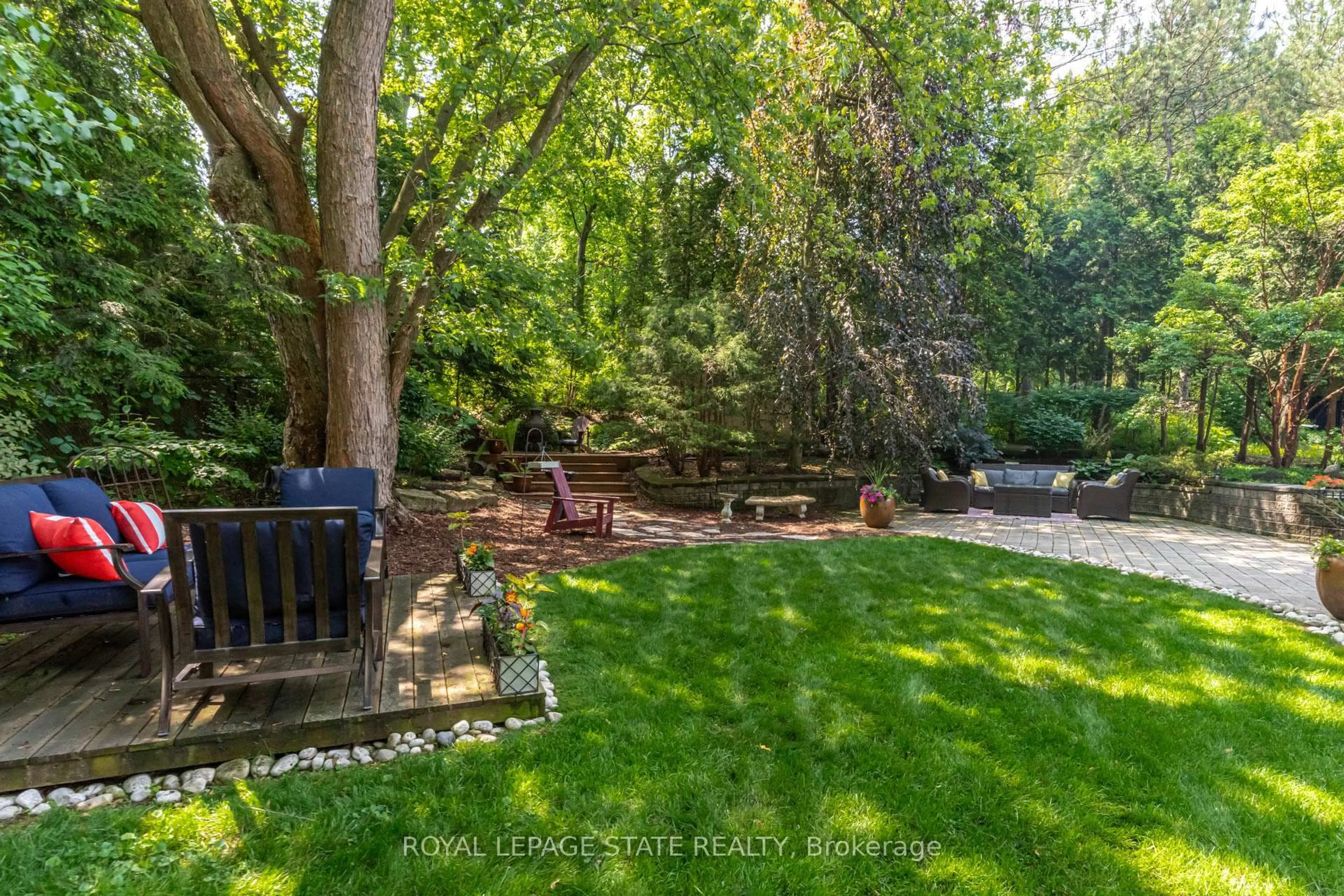 Patio, forest/trees view for 34 Harrington Pl, Hamilton Ontario L9G 4Z2
