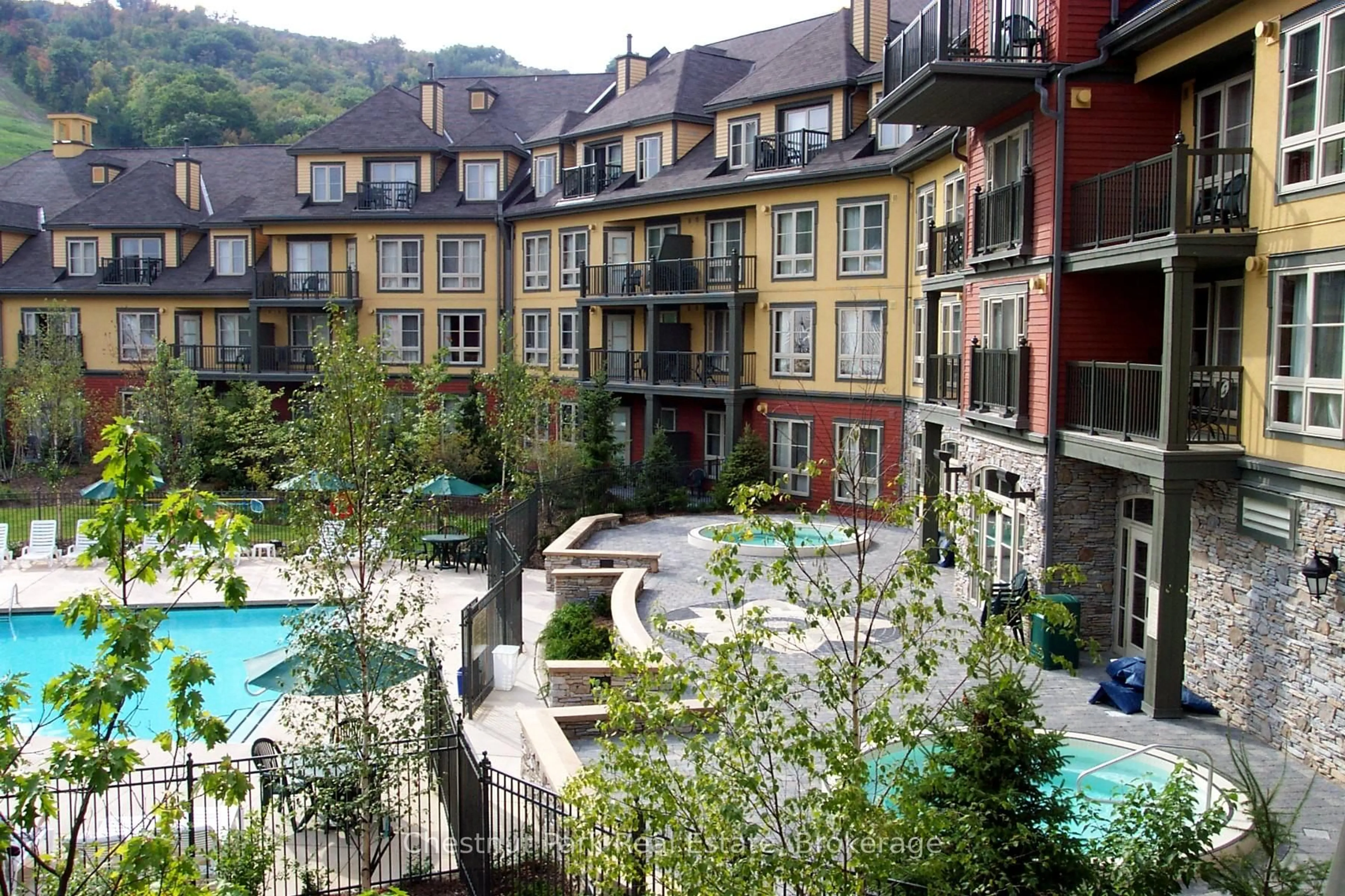 Patio, mountain view for 156 Jozo Weider Blvd #449, Blue Mountains Ontario L9Y 0V2