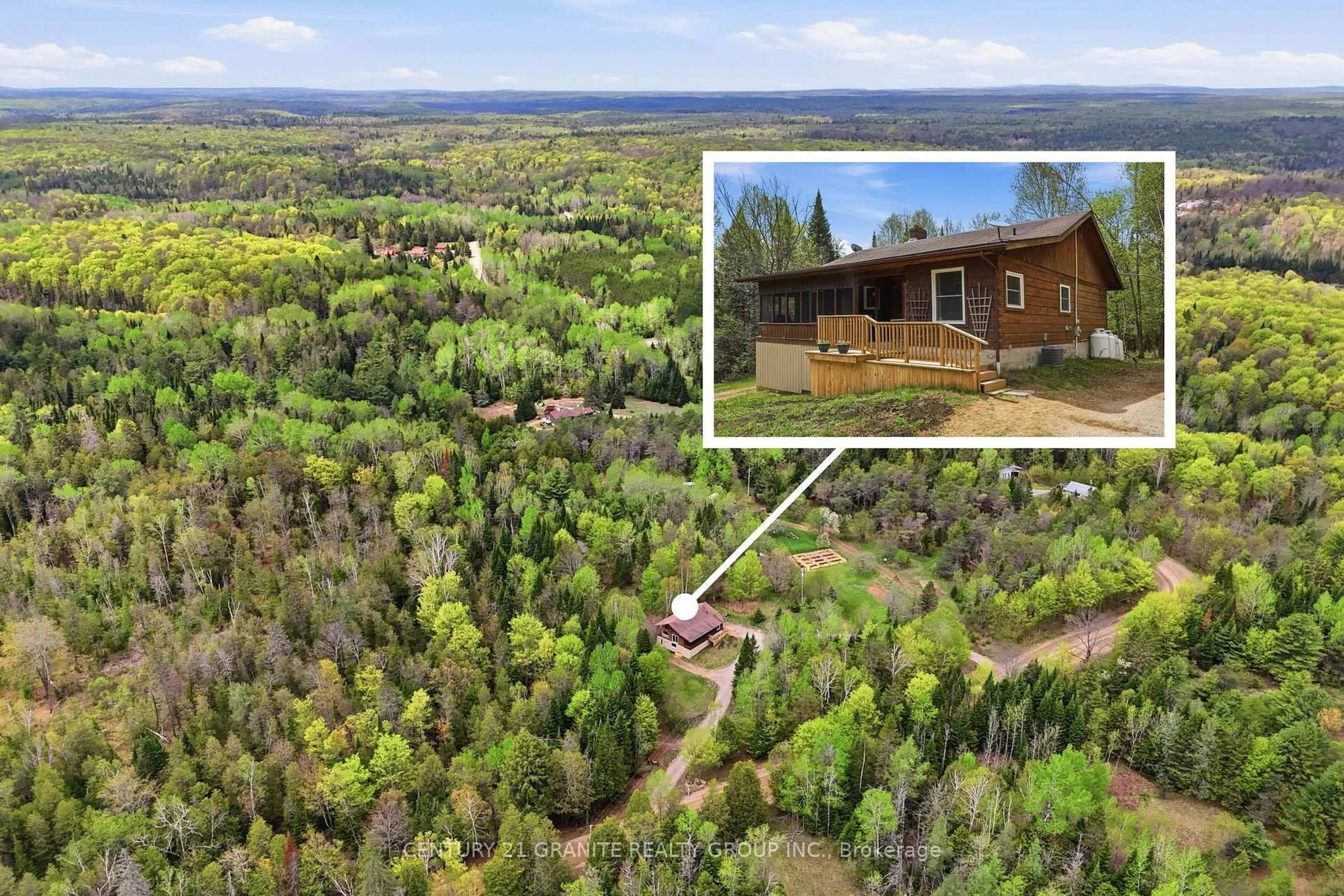 A pic from outside/outdoor area/front of a property/back of a property/a pic from drone, water/lake/river/ocean view for 439 Rose Island Rd, Coe Hill Ontario K0L 1P0