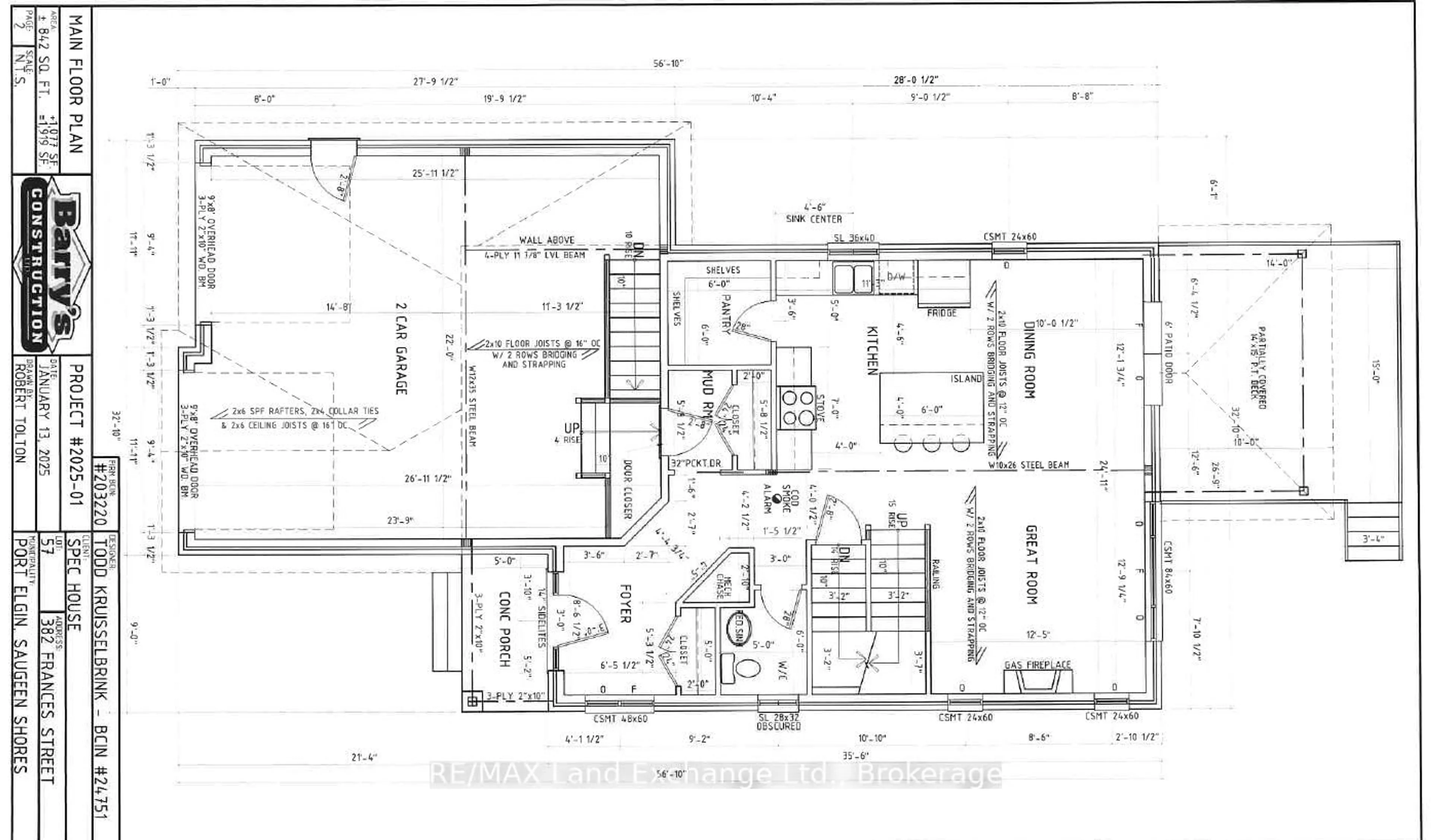 Floor plan for 382 Frances St, Saugeen Shores Ontario N0H 2C3