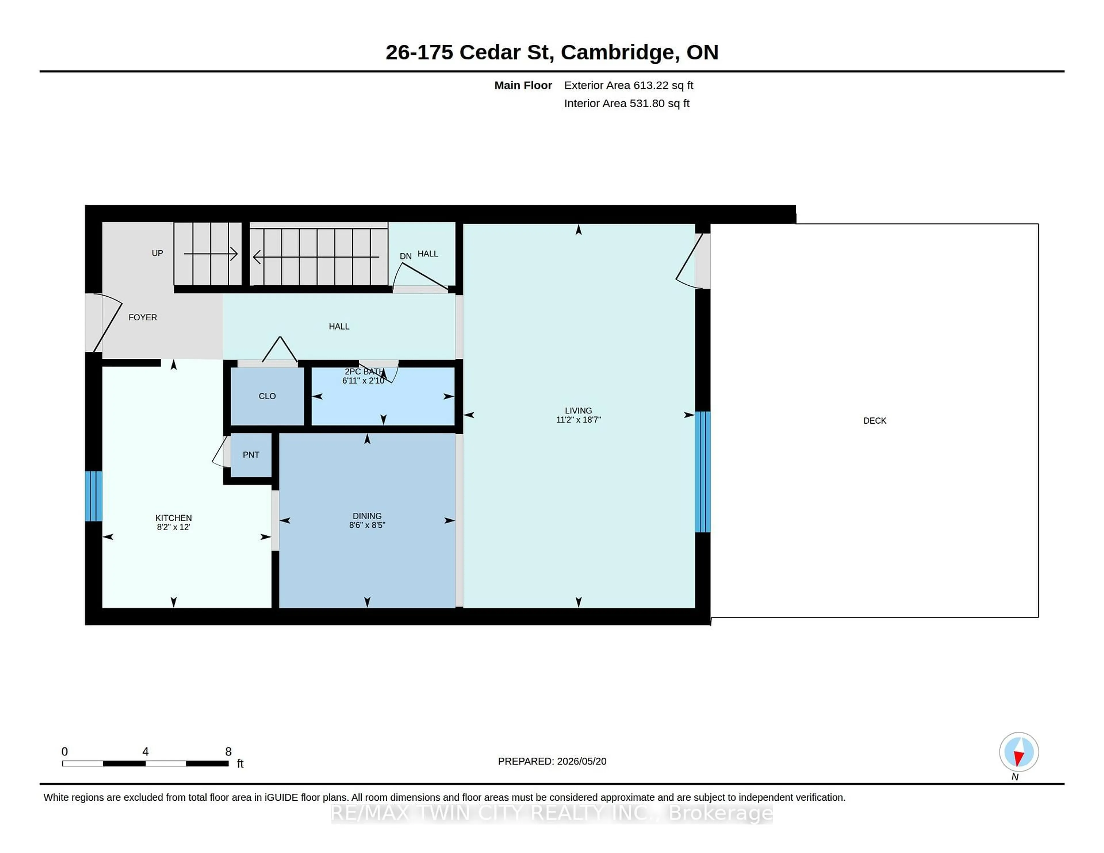 Floor plan for 175 Cedar St #26, Cambridge Ontario N1S 4X9