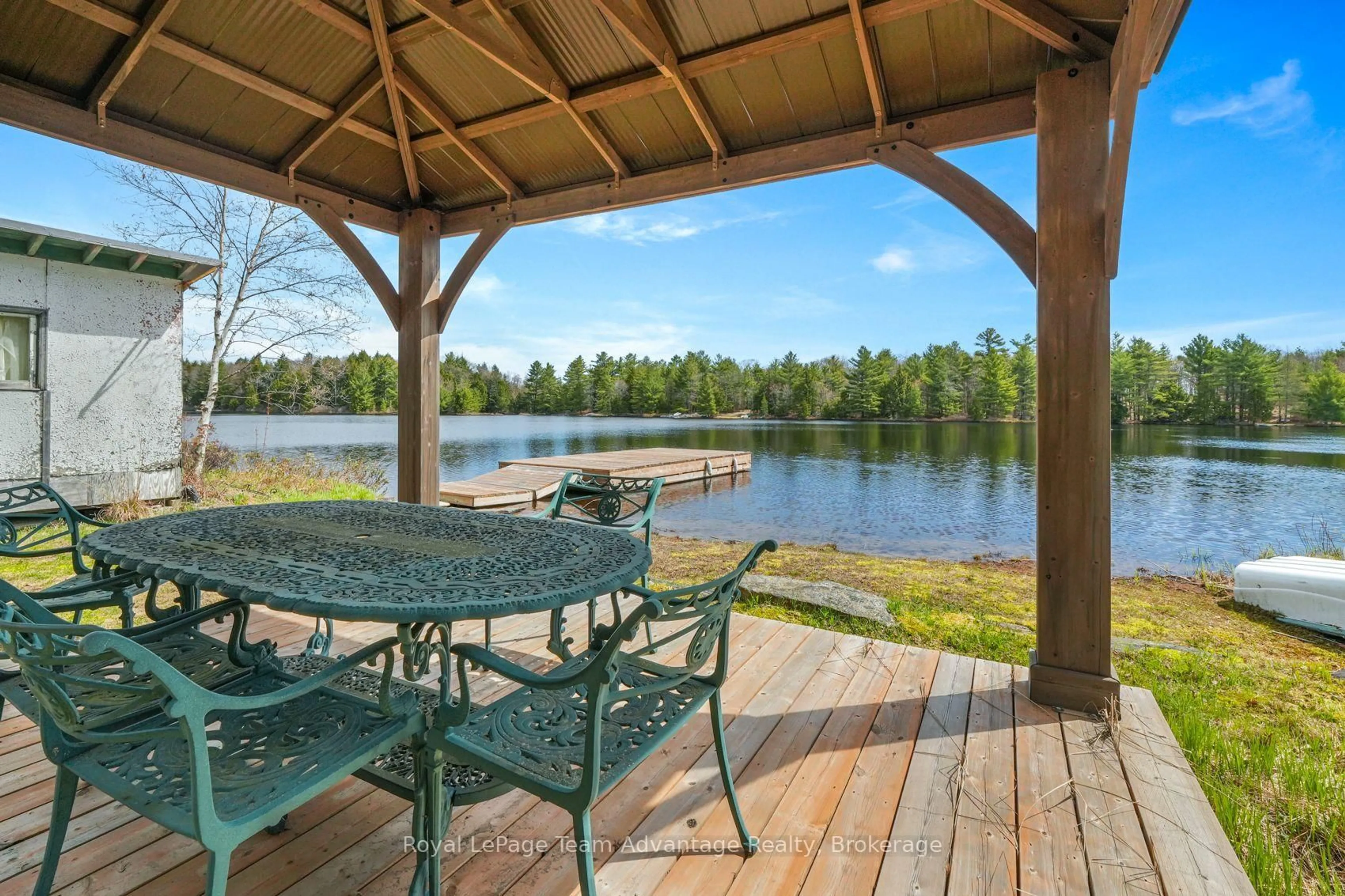 Patio, water/lake/river/ocean view for 26 Mallard Rd, Seguin Ontario P2A 2W8
