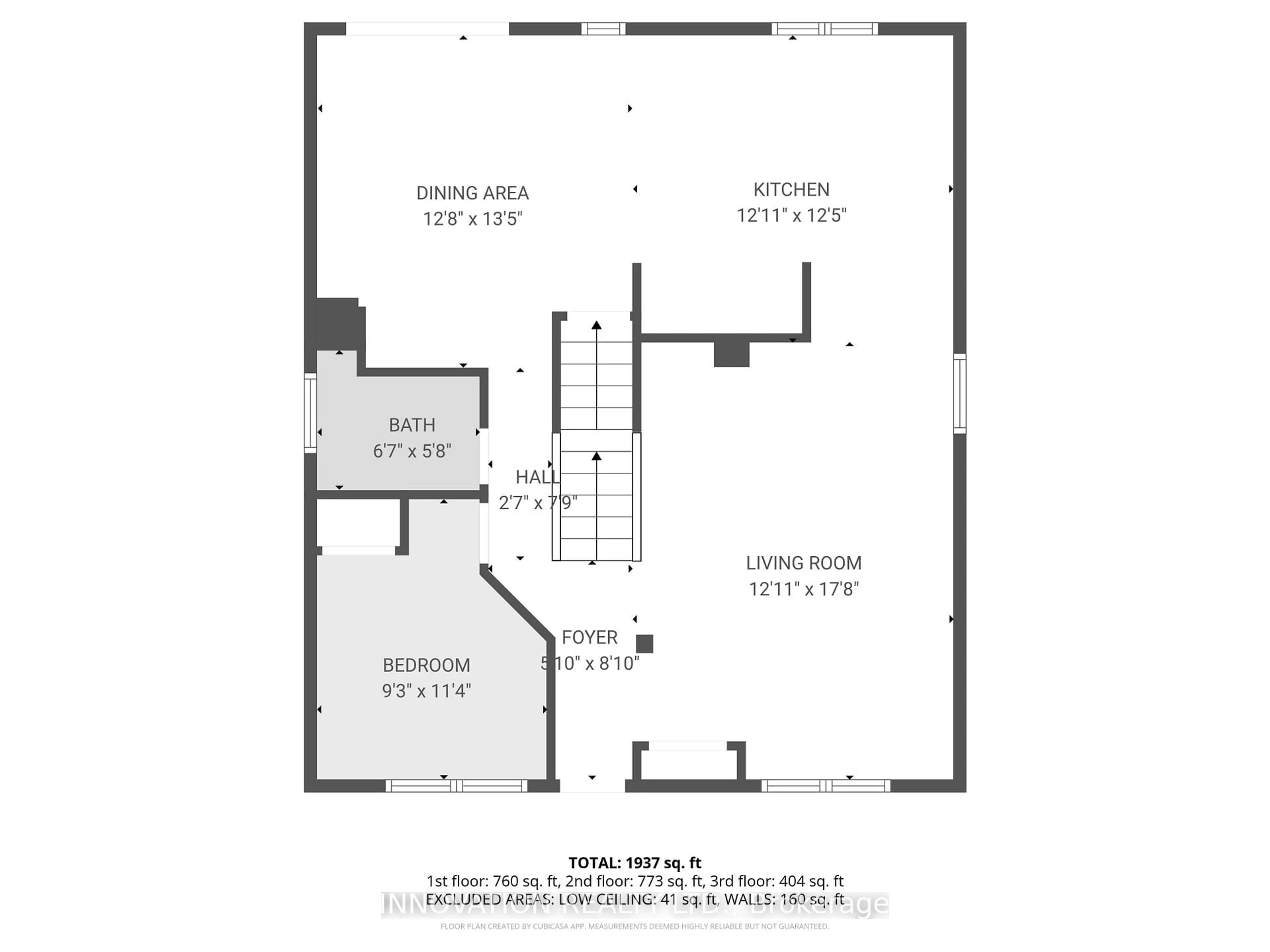 Floor plan for 1322 Kilborn Ave, Ottawa Ontario K1H 6L3