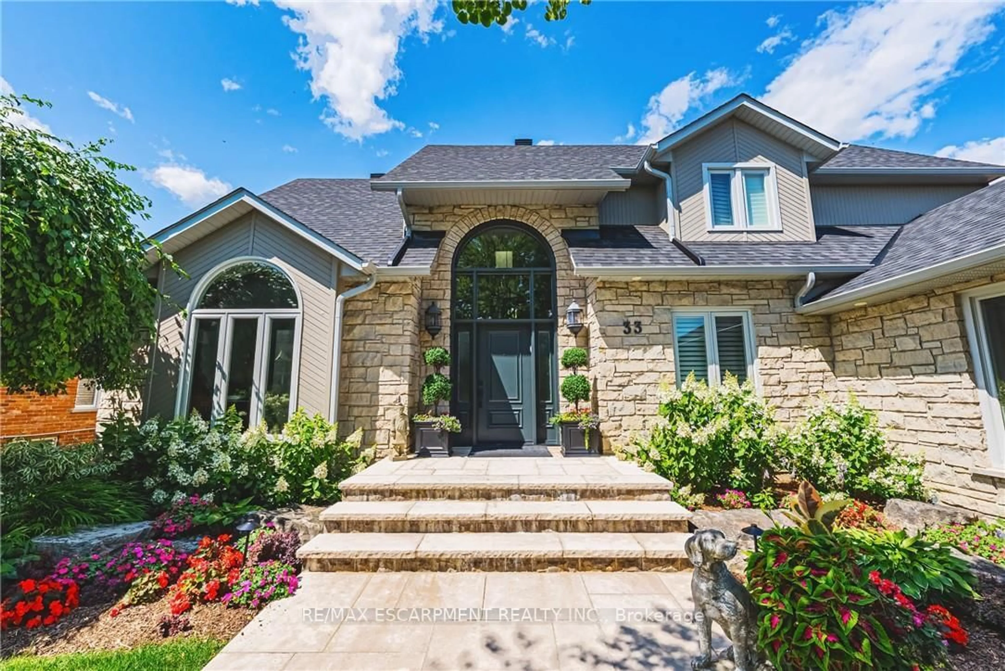 Home with brick exterior material, street for 33 Golfview Cres, Hamilton Ontario L9H 6V1