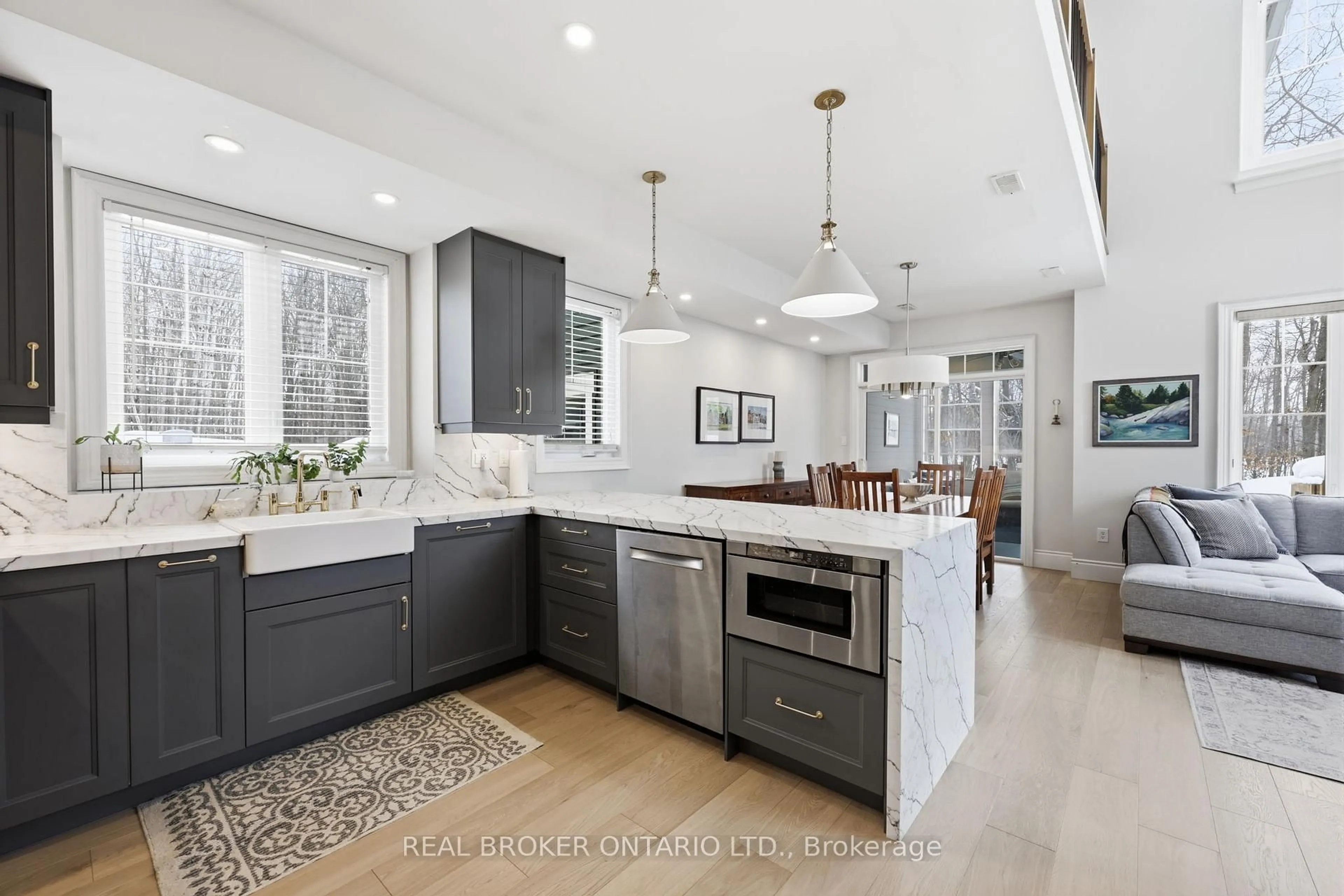 Contemporary kitchen, ceramic/tile floor for 19 Marina Village Dr, Georgian Bay Ontario L0K 1S0