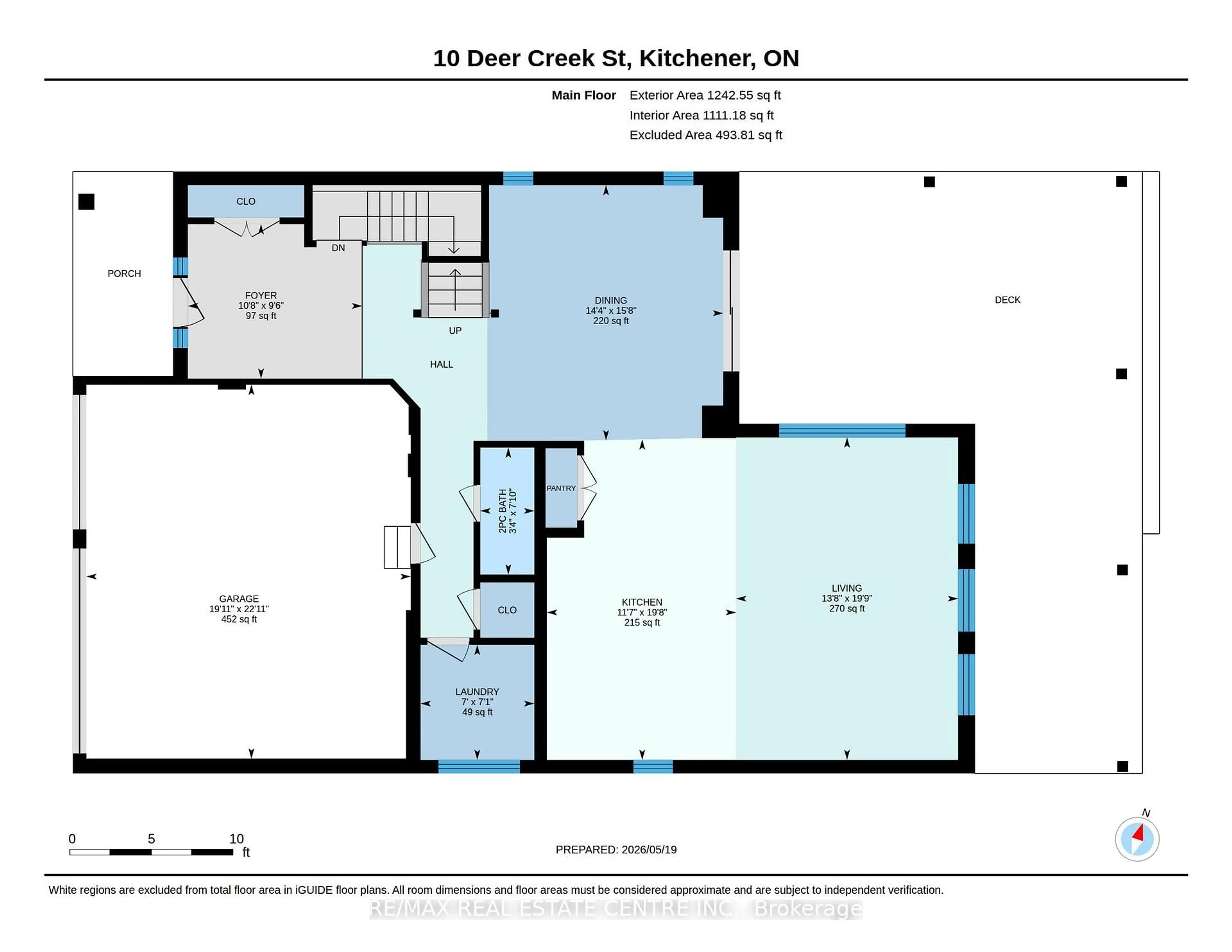 Floor plan for 10 Deer Creek St, Kitchener Ontario N2A 0E7