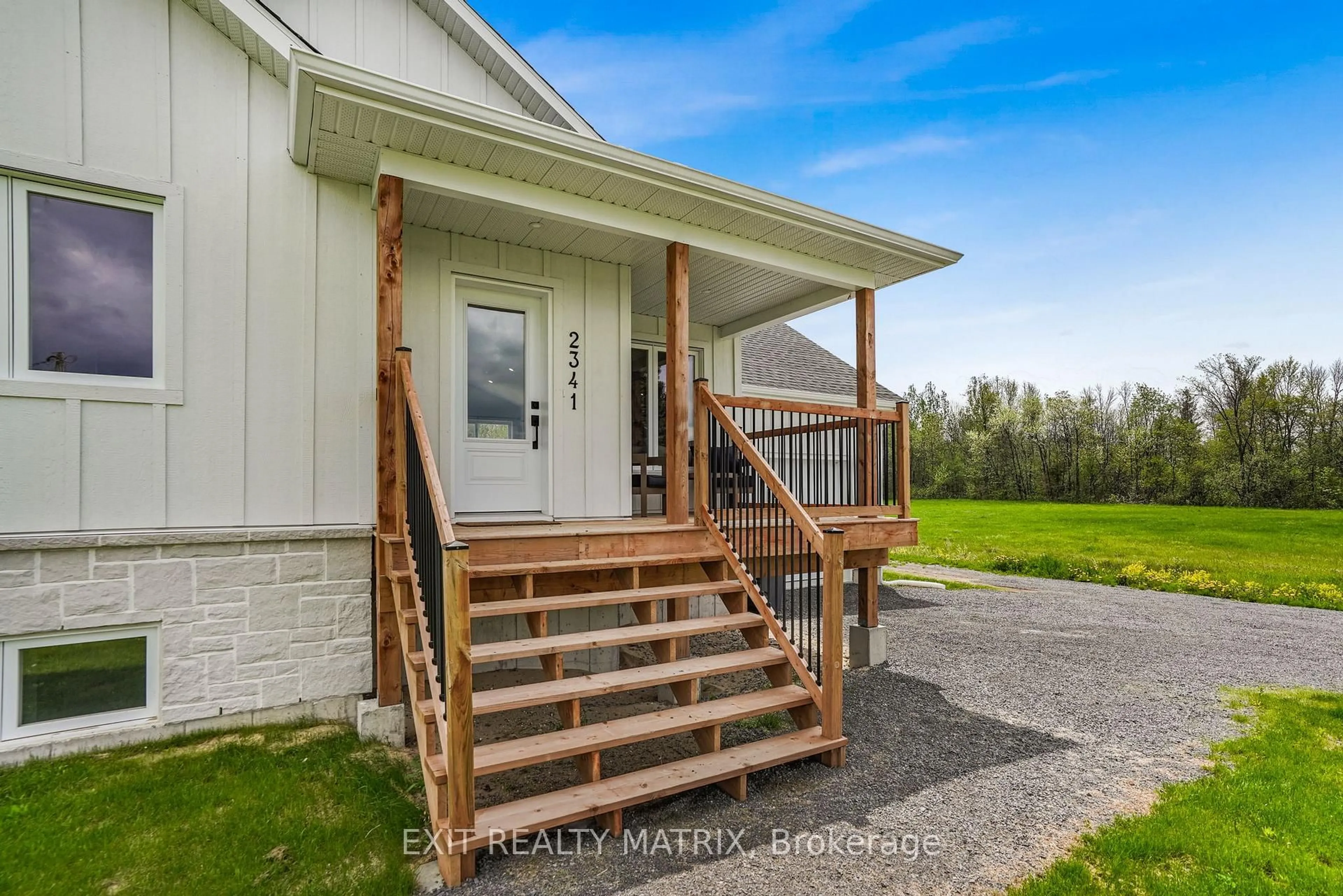 Home with vinyl exterior material, street for 2341 Dandy Rd, Champlain Ontario K6A 2R2