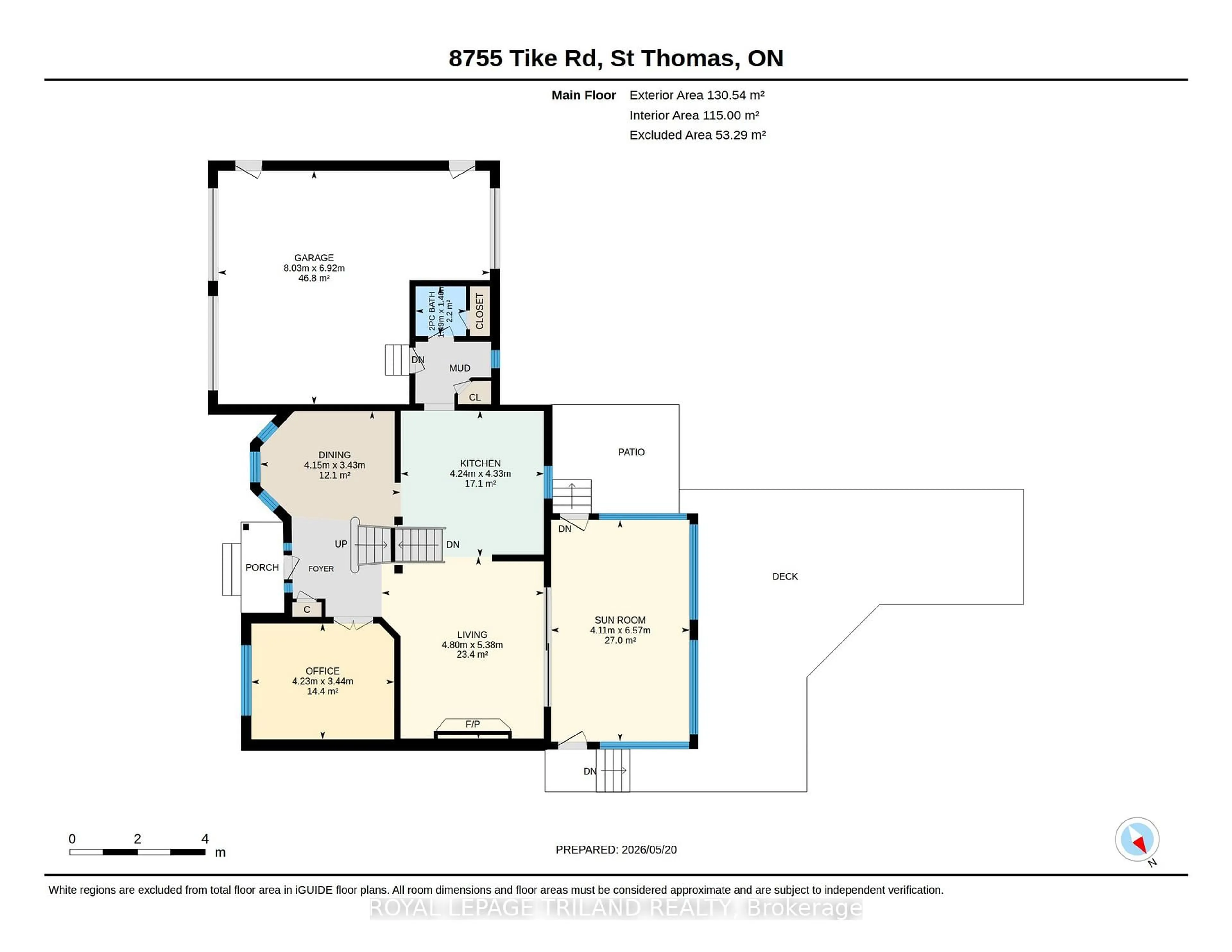 Floor plan for 8755 Tike Rd, St. Thomas Ontario N5P 3S6