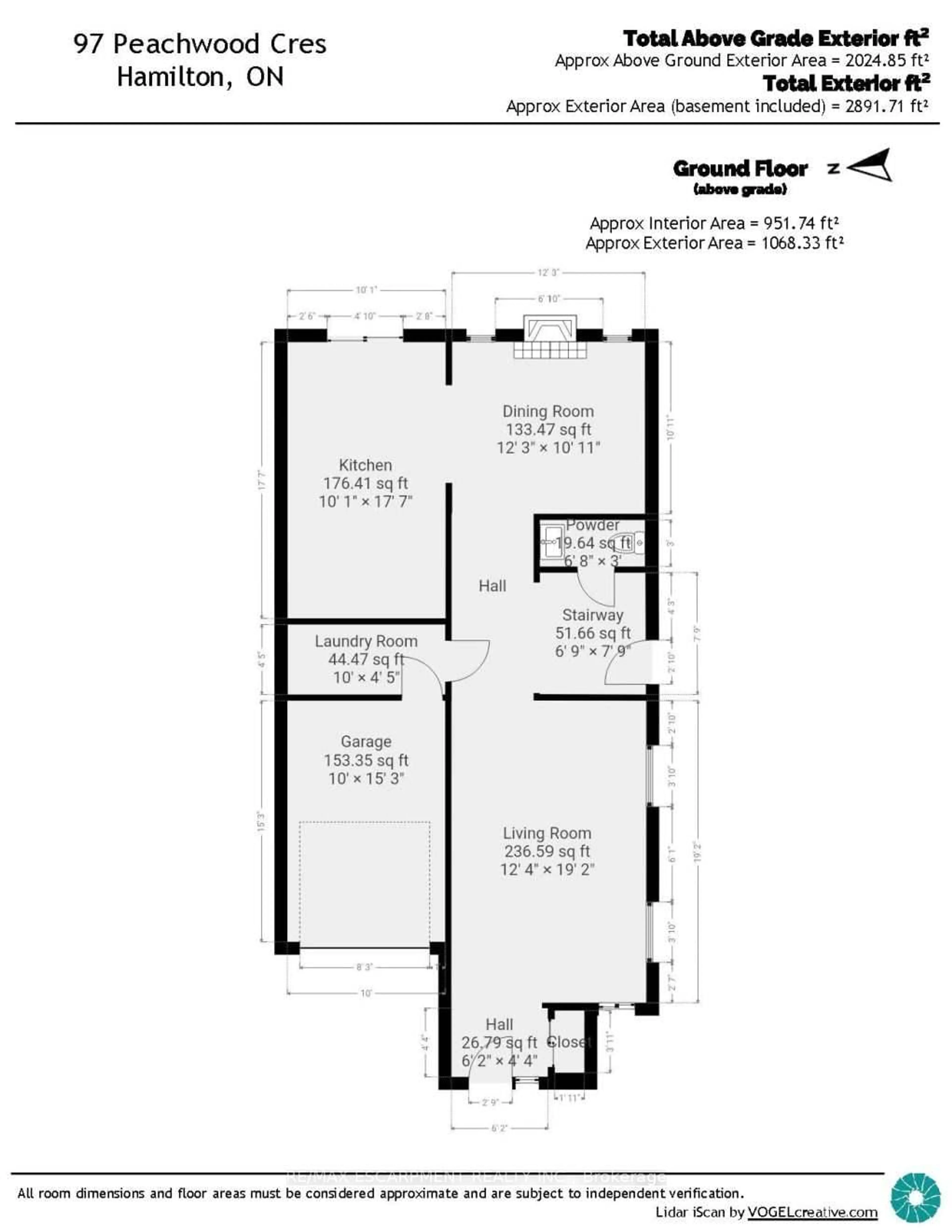 Floor plan for 97 Peachwood Cres, Hamilton Ontario L8E 5Z7