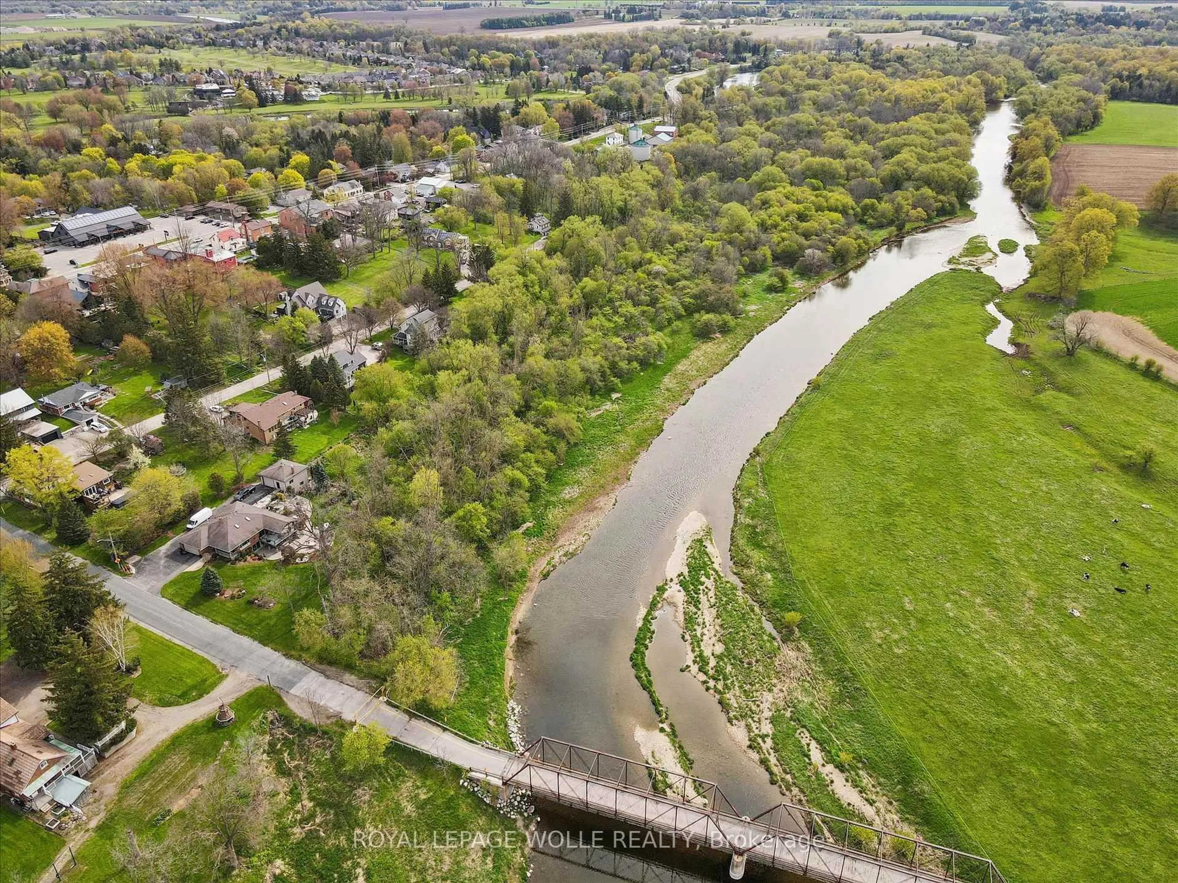 A pic from outside/outdoor area/front of a property/back of a property/a pic from drone, water/lake/river/ocean view for 36 Elgin St, Woolwich Ontario N0B 1N0
