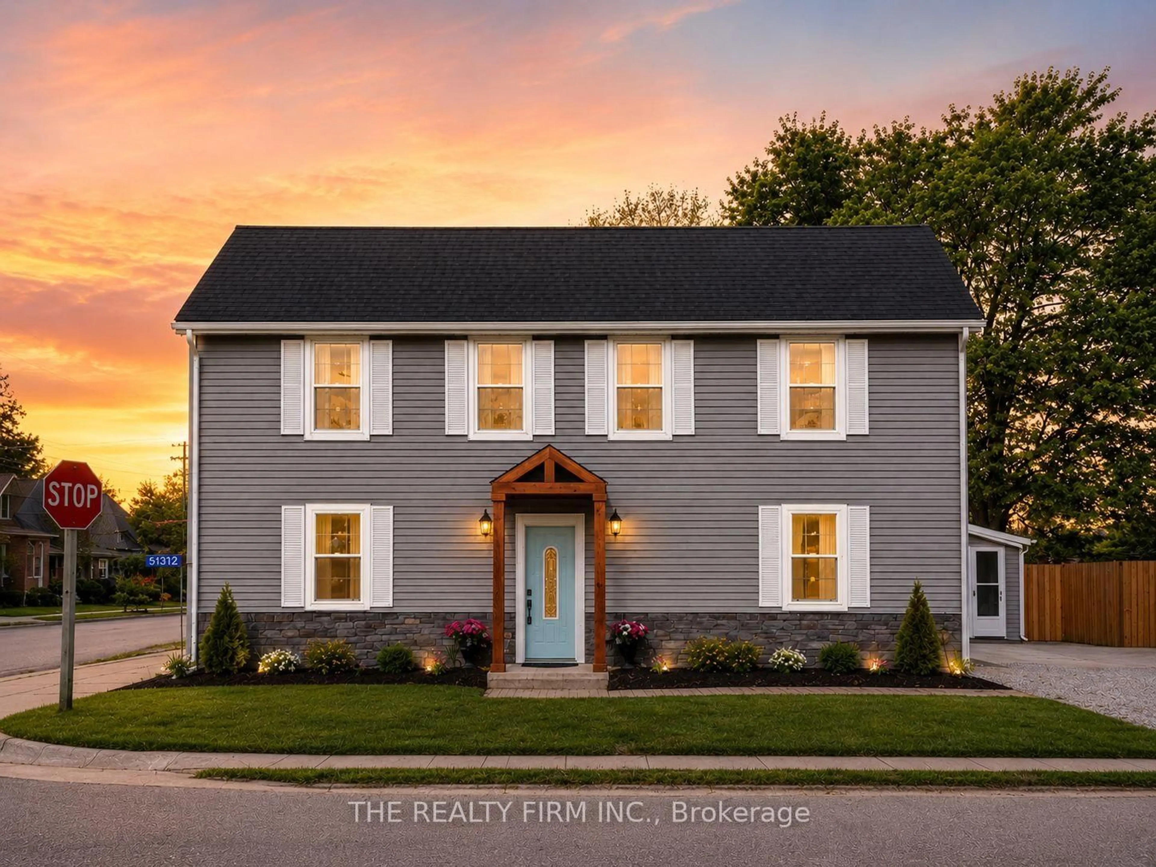 Home with vinyl exterior material, street for 51312 Ron Mcneil Line, Malahide Ontario N0L 2J0