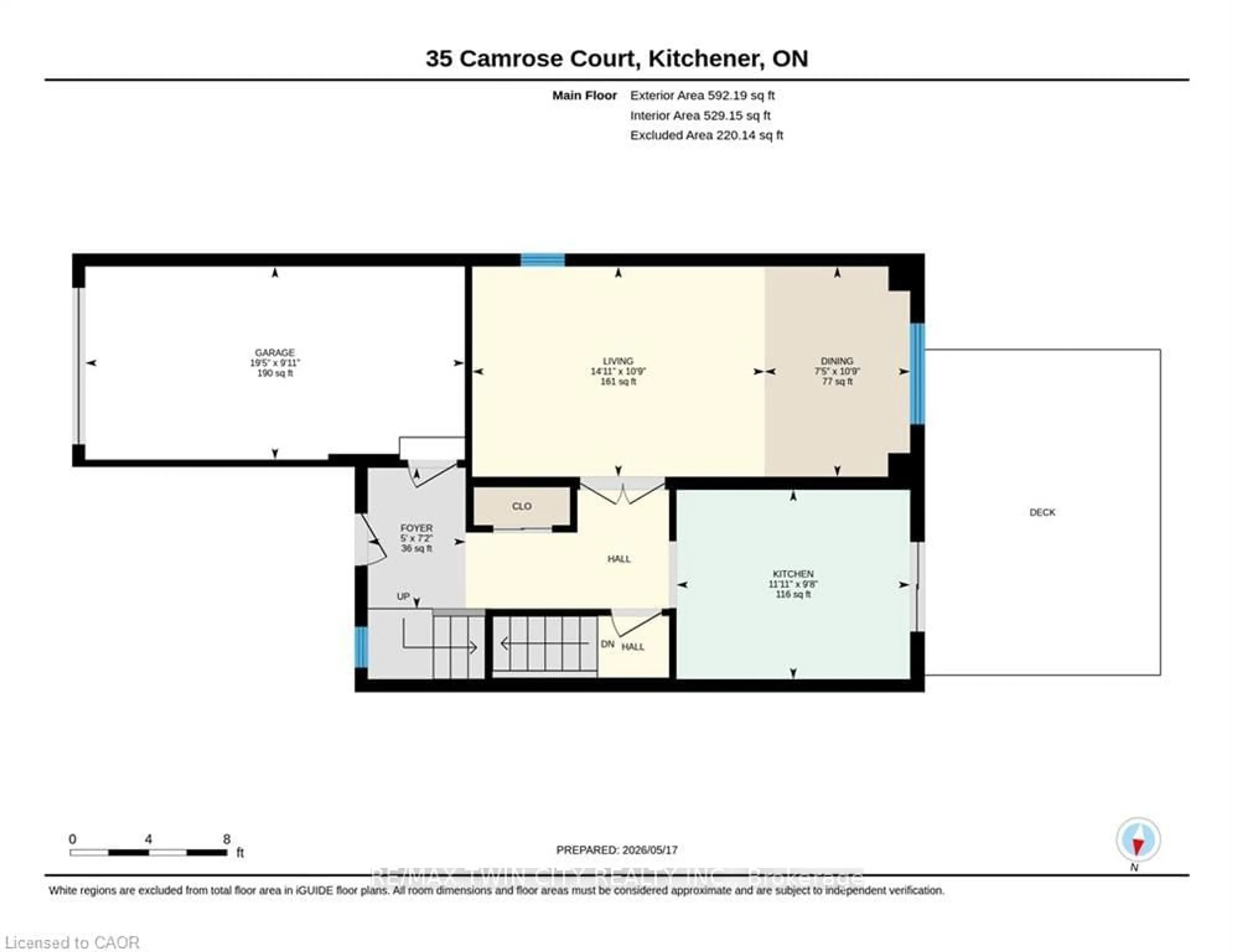 Floor plan for 35 CAMROSE Crt, Kitchener Ontario N2M 5J3