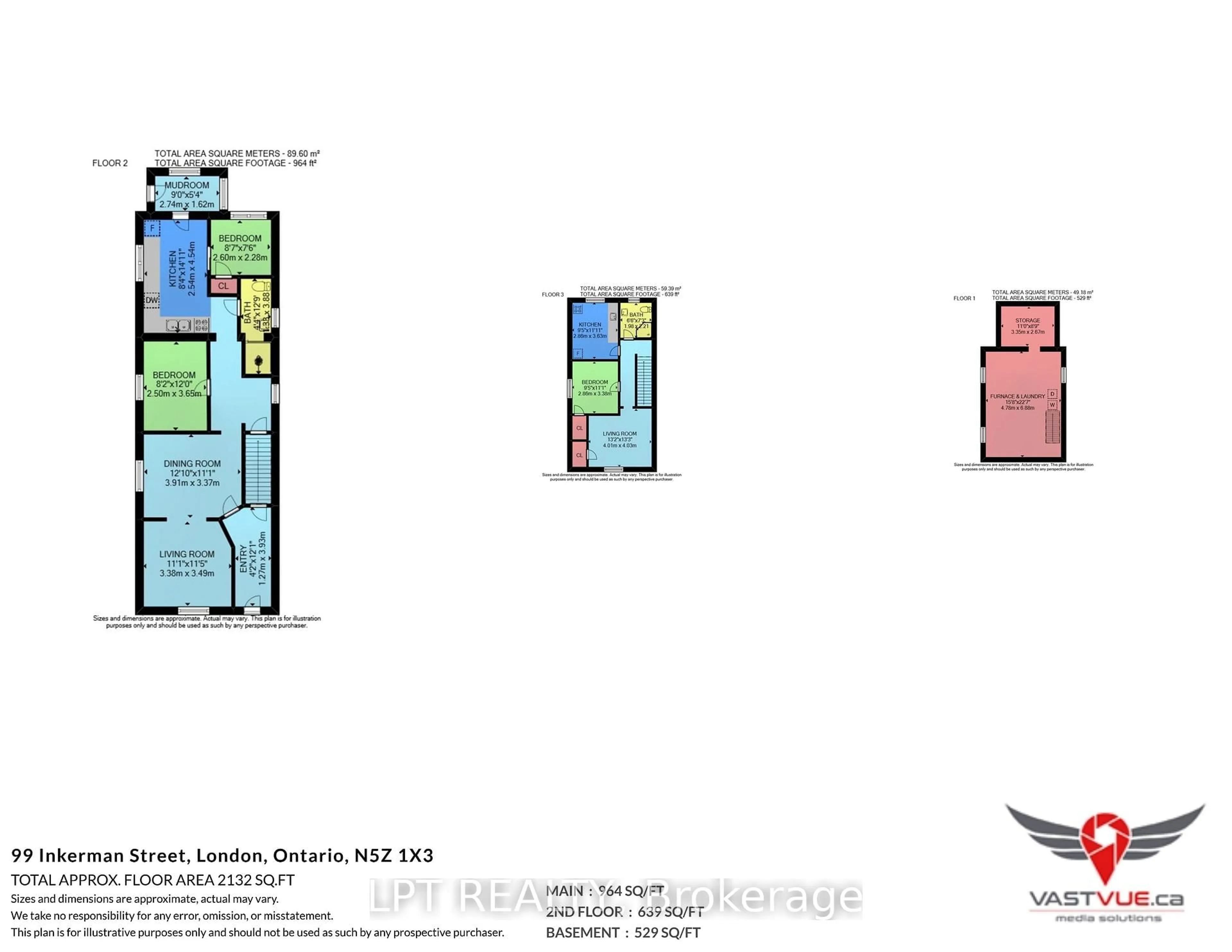 Floor plan for 99 Inkerman St, London East Ontario N5Z 1X3