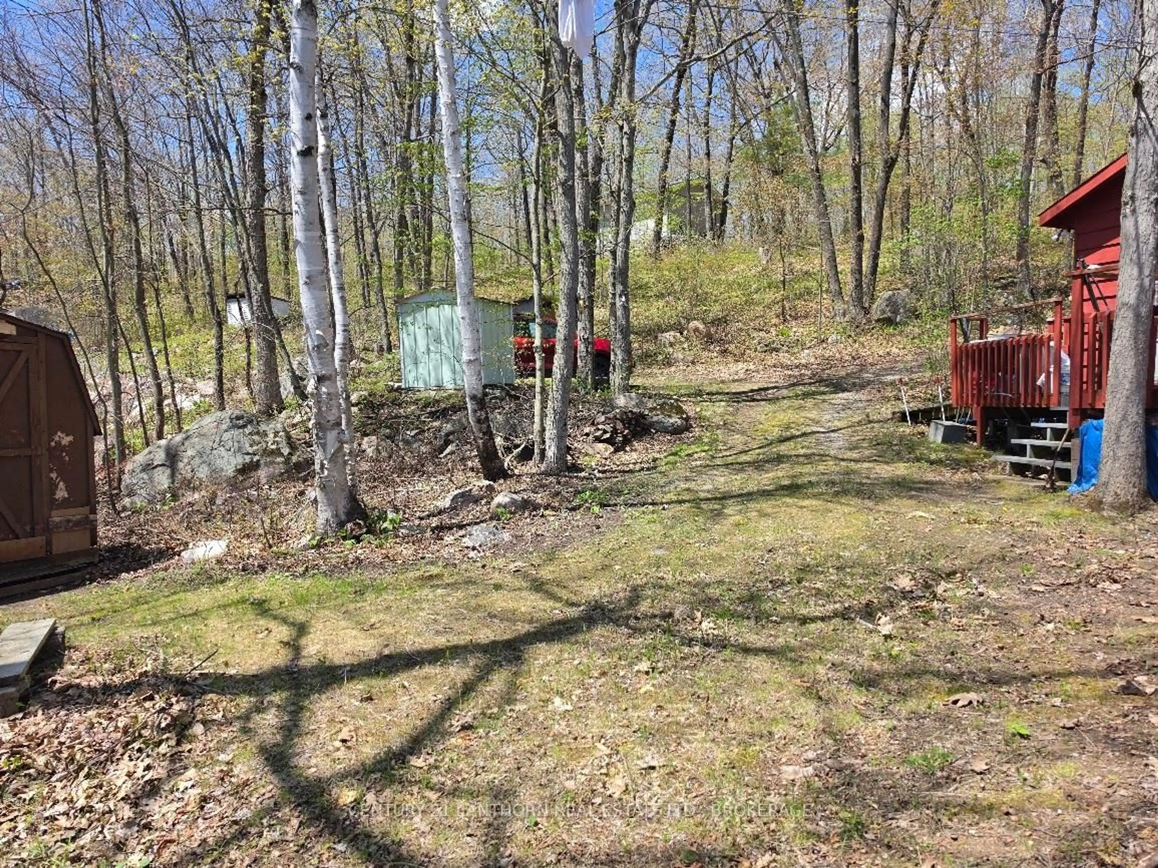 A pic from outside/outdoor area/front of a property/back of a property/a pic from drone, forest/trees view for 1081 Crotch Lake Tr, Arden Ontario K0H 1B0