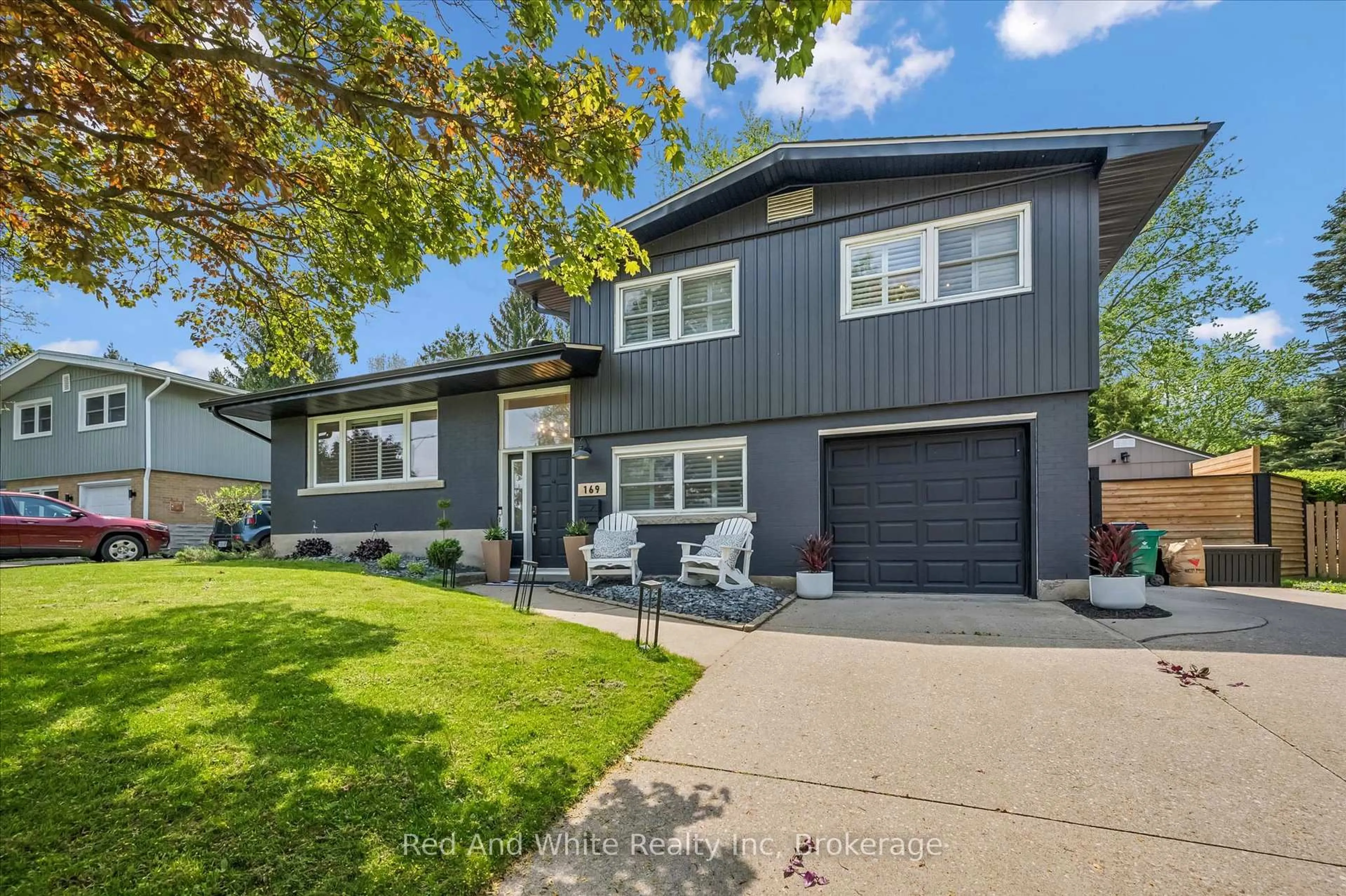 Home with vinyl exterior material, street for 169 Blair Rd, Cambridge Ontario N1S 2J5