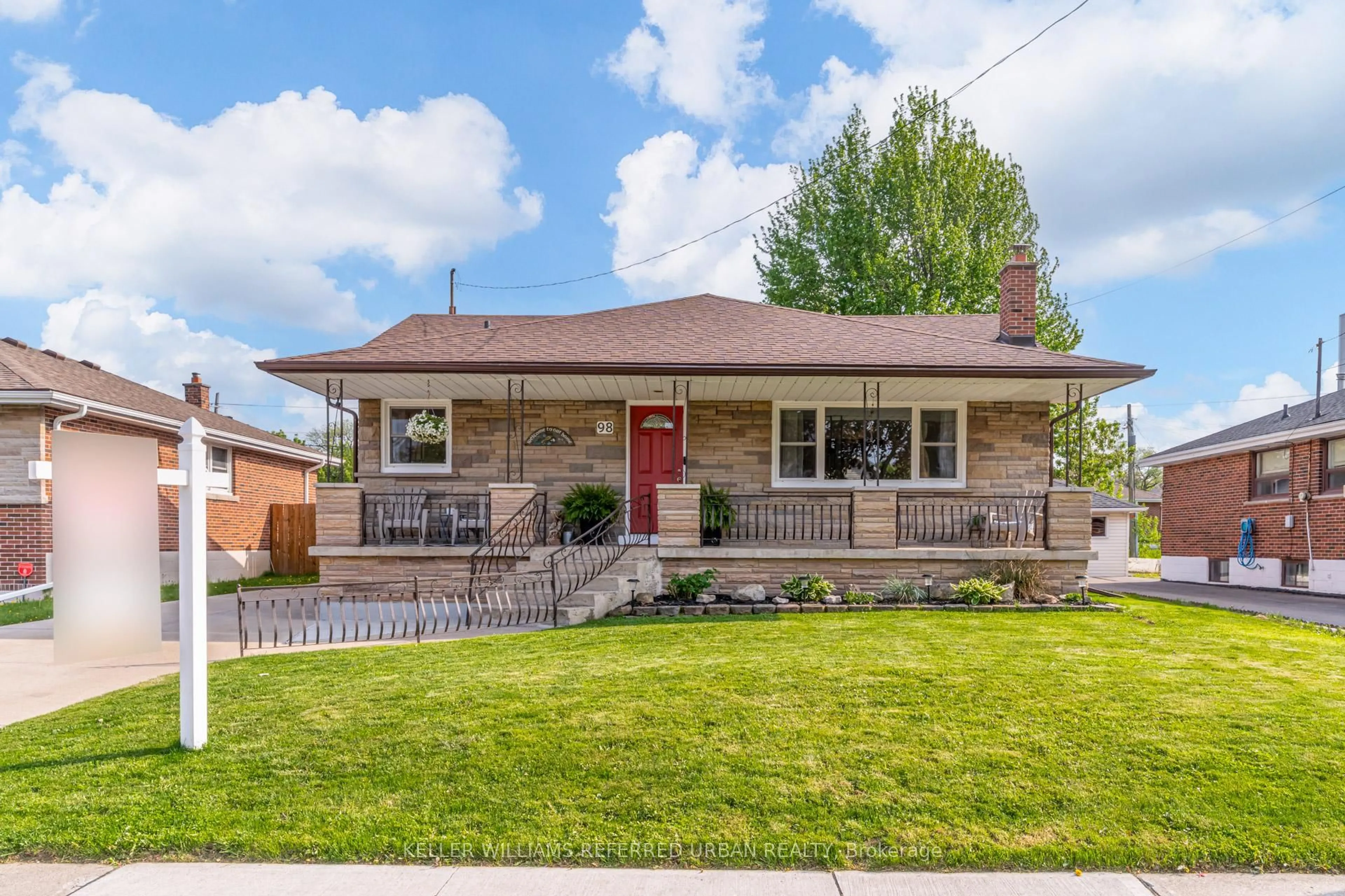 Home with brick exterior material, street for 98 Duncombe Dr, Hamilton Ontario L9A 2G3