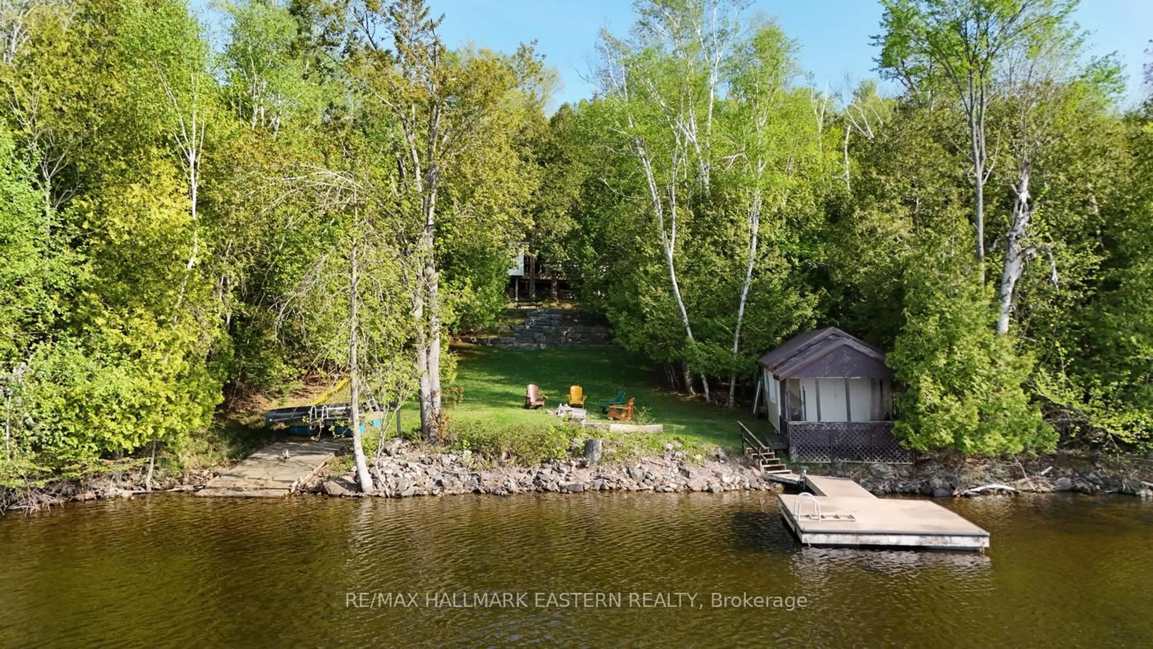 A pic from outside/outdoor area/front of a property/back of a property/a pic from drone, water/lake/river/ocean view for 348 Round Lake Rd, Havelock-Belmont-Methuen Ontario K0L 1Z0