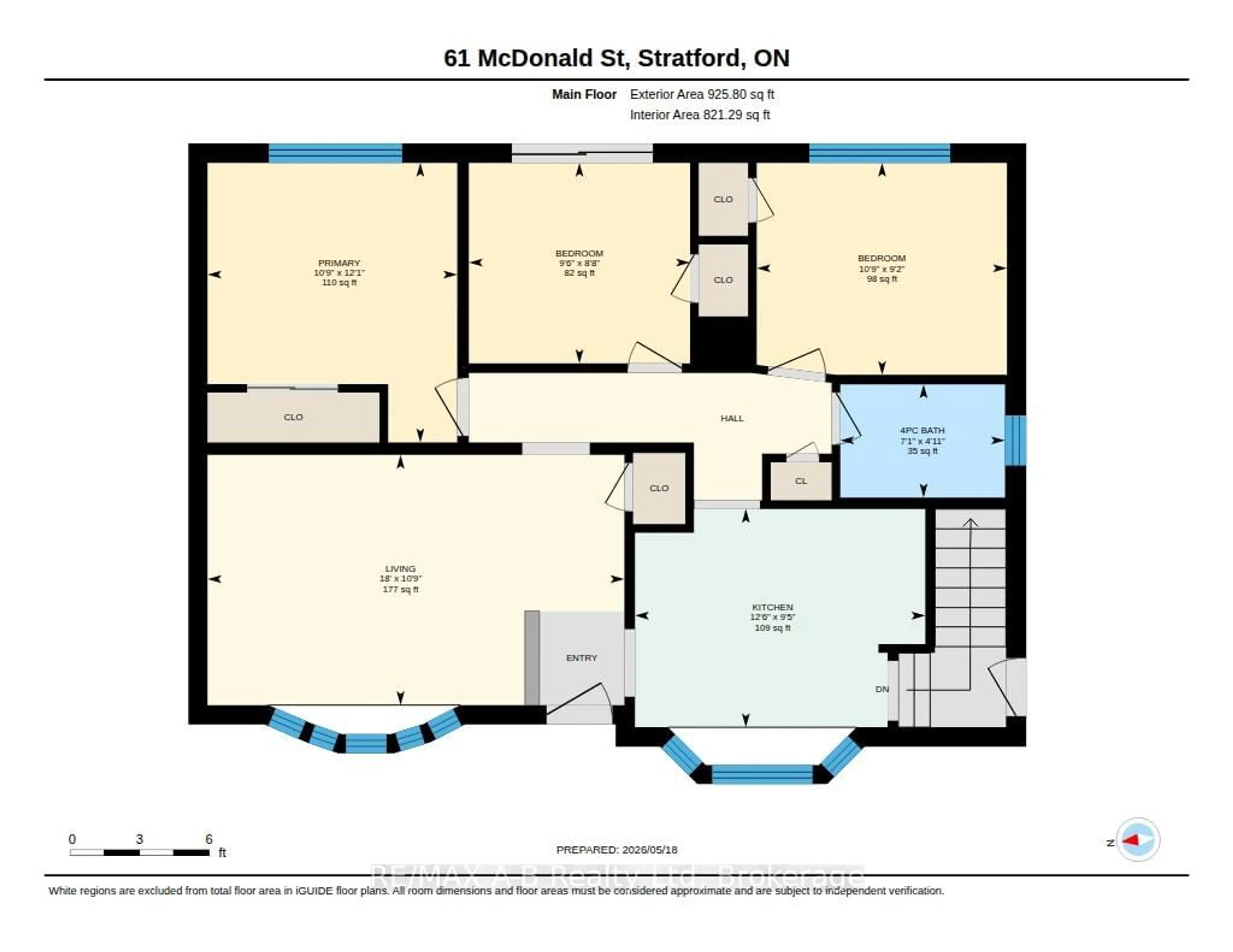 Floor plan for 61 Mc Donald St, Stratford Ontario N5A 4W4