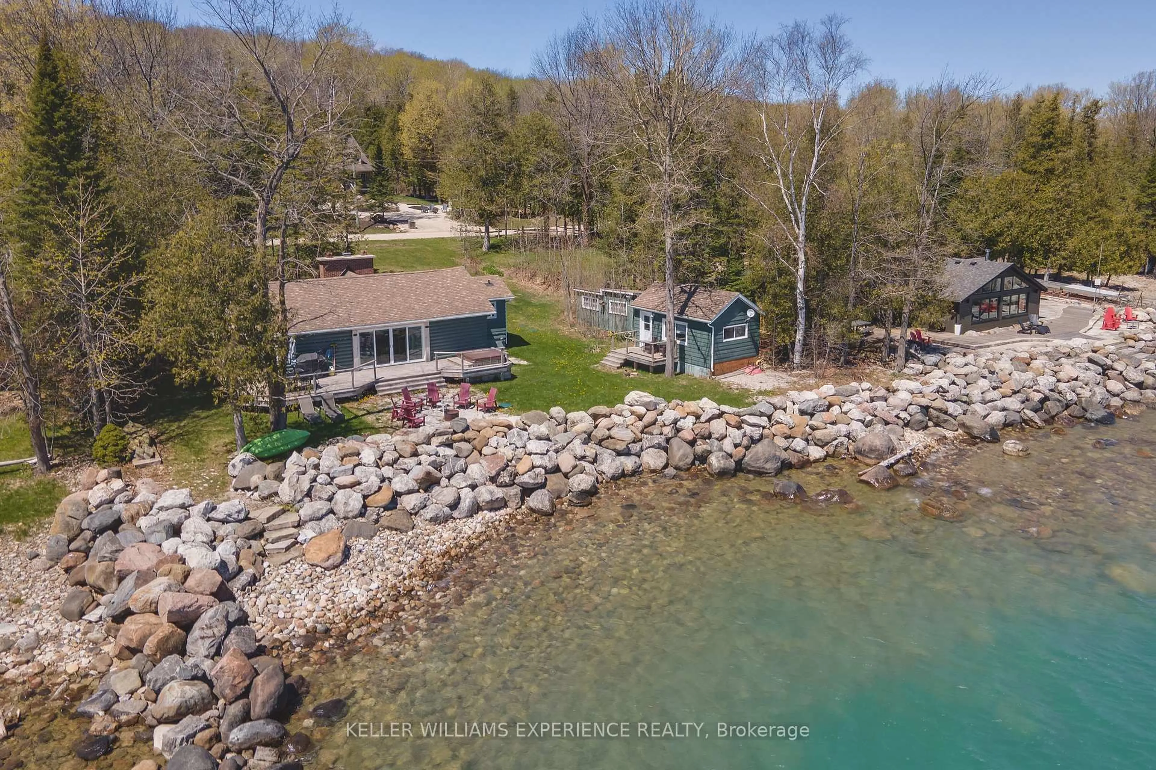 A pic from outside/outdoor area/front of a property/back of a property/a pic from drone, water/lake/river/ocean view for 349 Cedar Ave, Meaford Ontario N4L 1W5