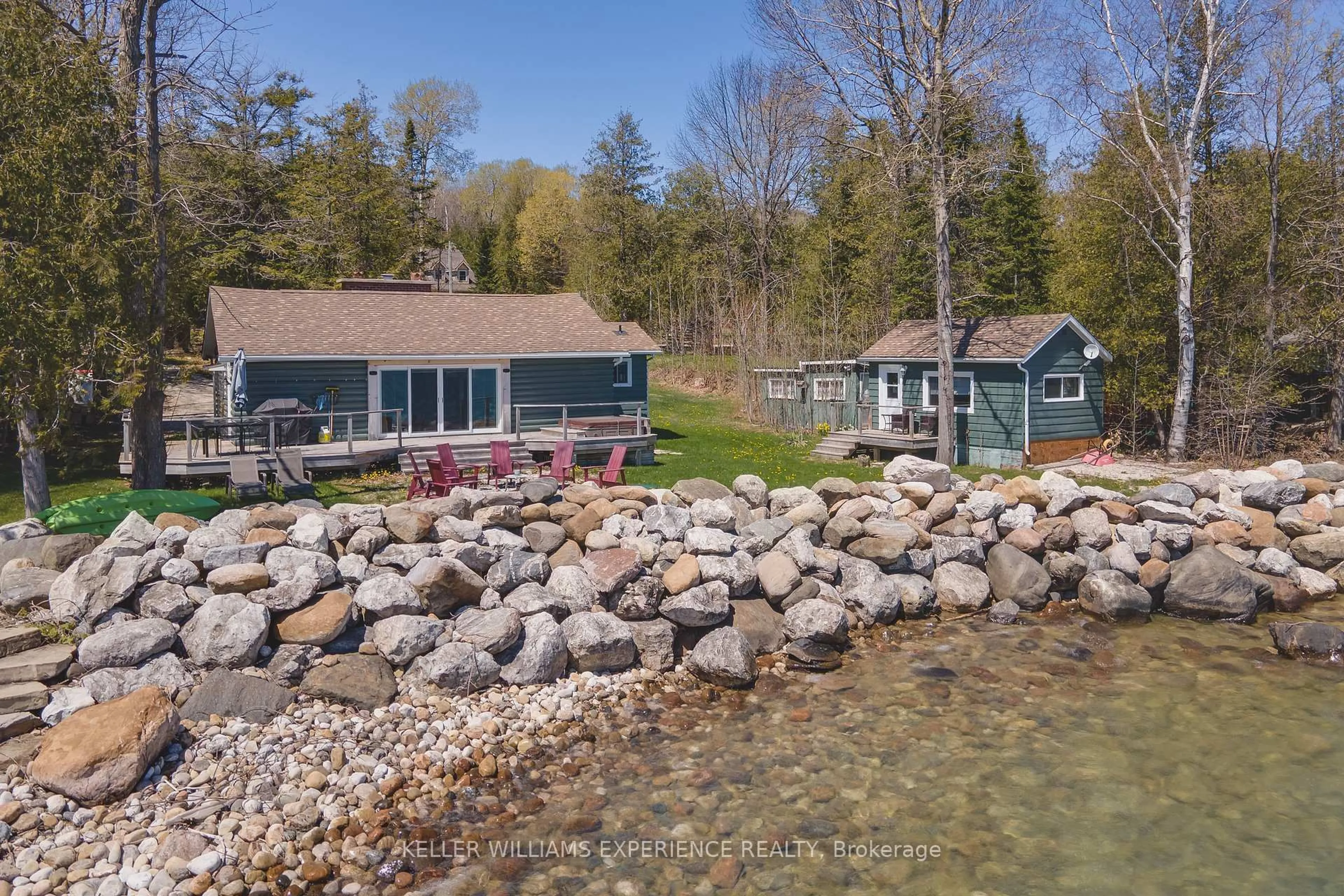 A pic from outside/outdoor area/front of a property/back of a property/a pic from drone, water/lake/river/ocean view for 349 Cedar Ave, Meaford Ontario N4L 1W5
