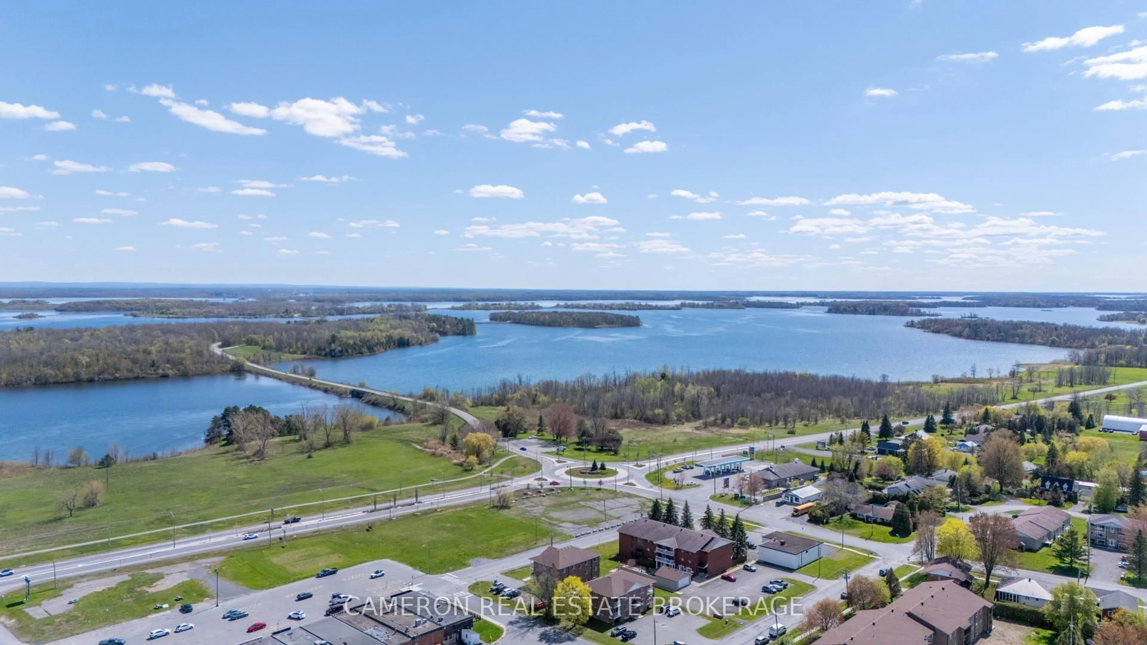 A pic from outside/outdoor area/front of a property/back of a property/a pic from drone, water/lake/river/ocean view for 27 Long Sault Dr, South Stormont Ontario K0C 1P0