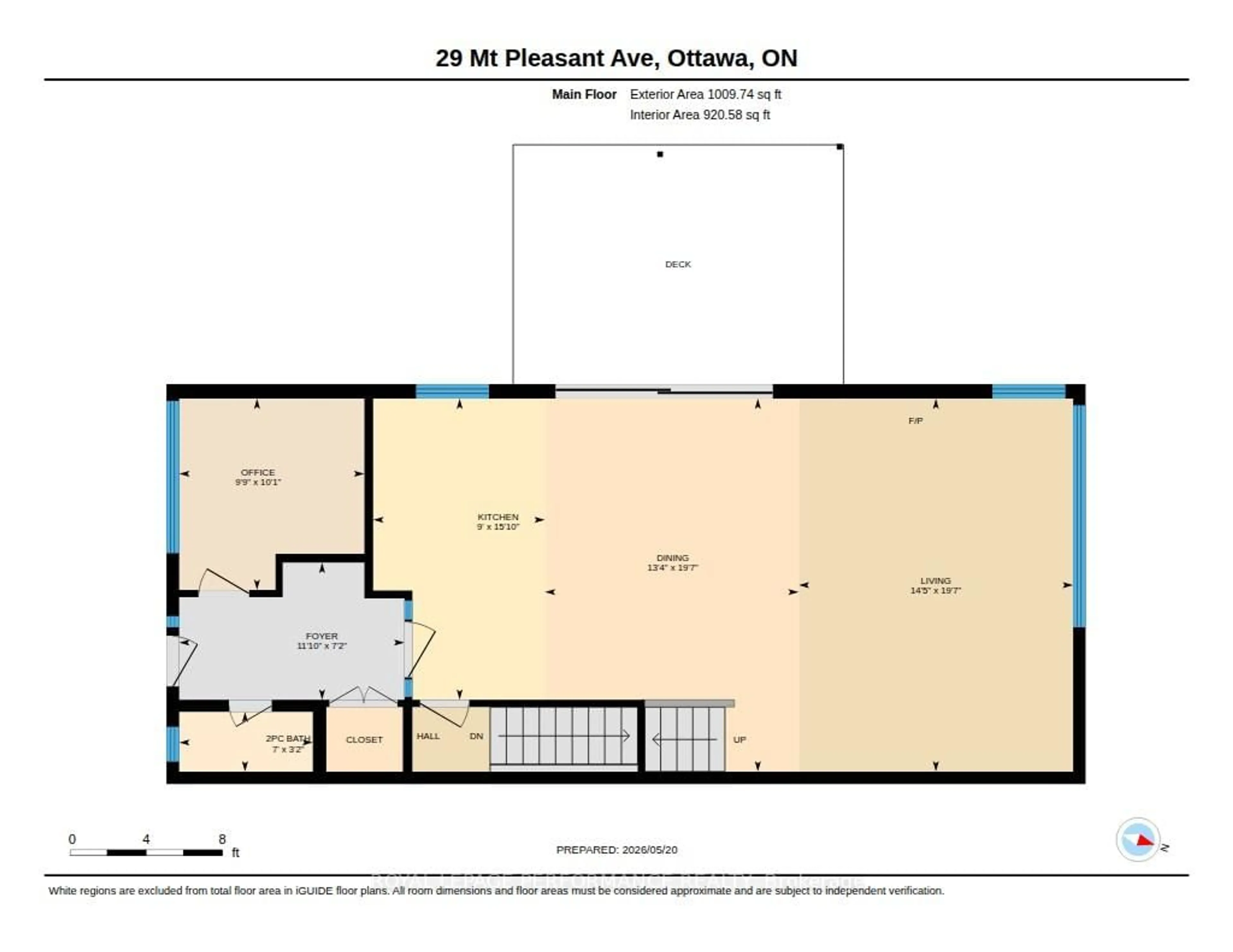 Floor plan for 29 Mount Pleasant Ave, Ottawa Ontario K1S 0L7