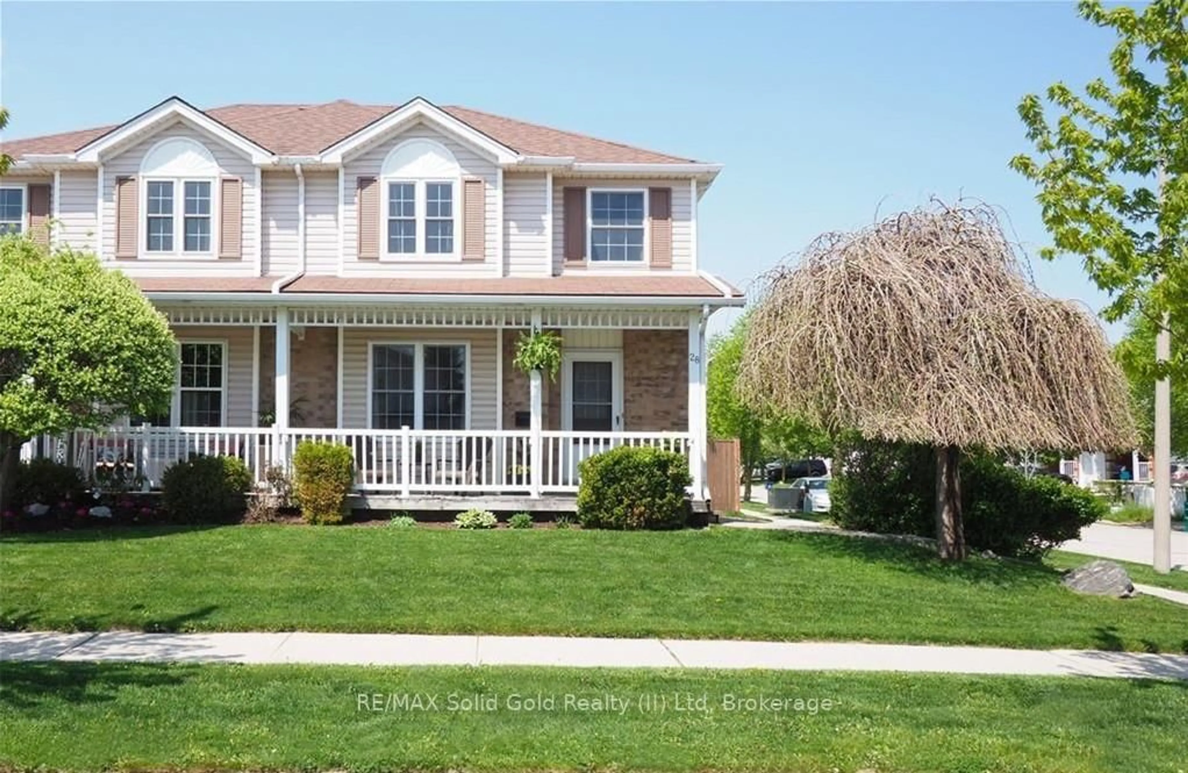 Home with vinyl exterior material, street for 28 Bristow Creek Elmira Dr, Woolwich Ontario N3B 3K6