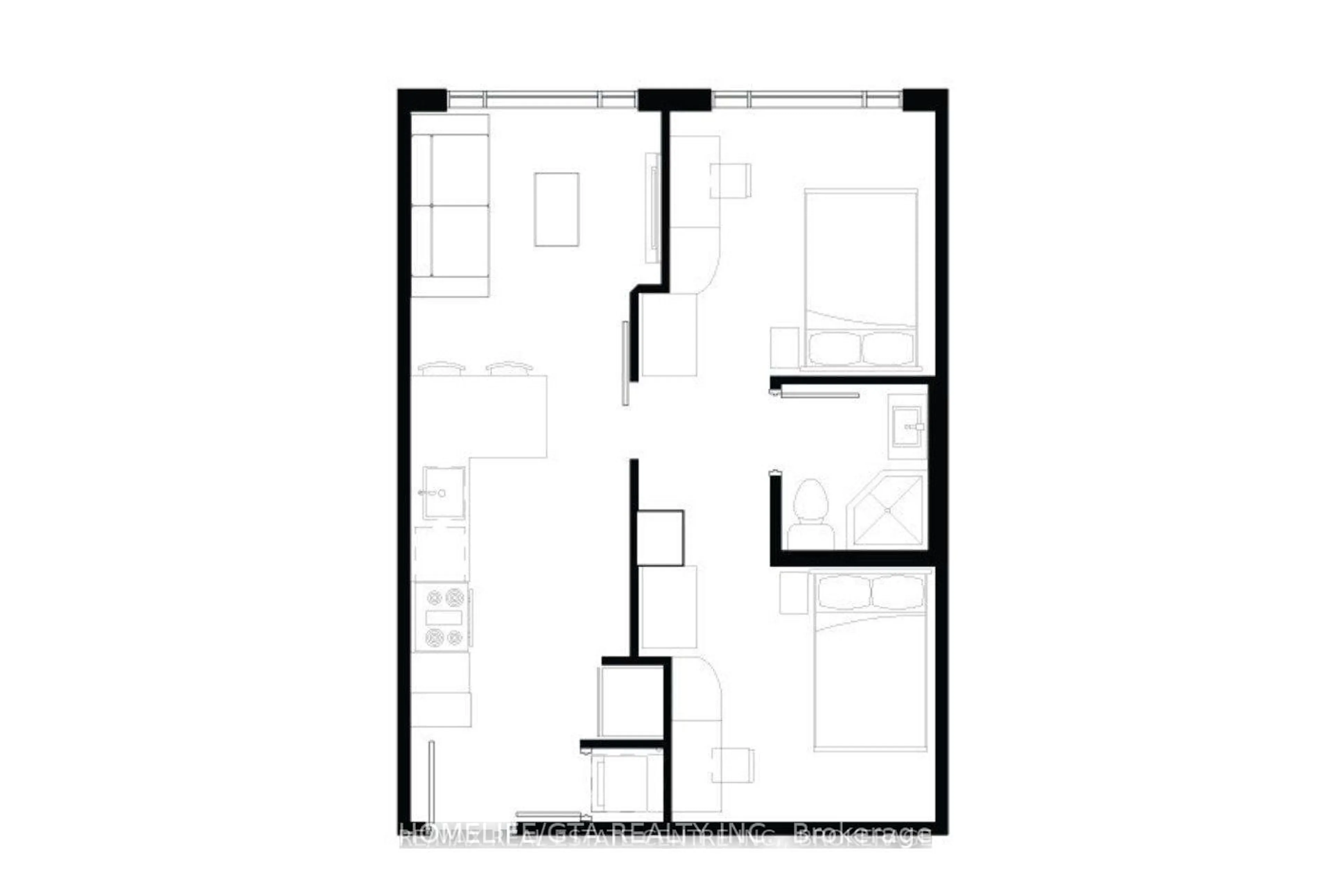 Floor plan for 330 Phillip St #615, Waterloo Ontario N2L 3W9