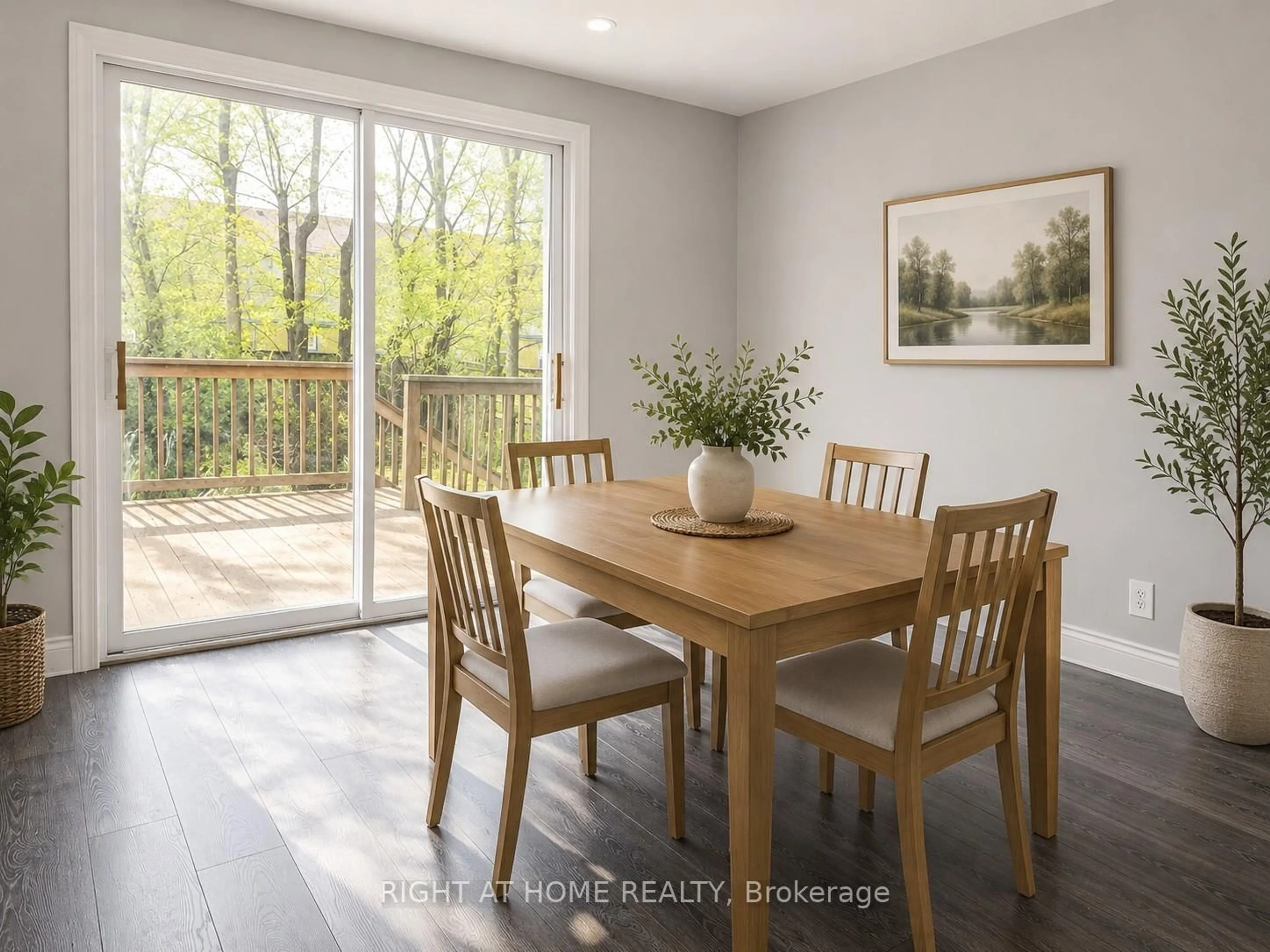 Dining room, wood/laminate floor for 53 Shadyside Ave, Hamilton Ontario L8V 3E2